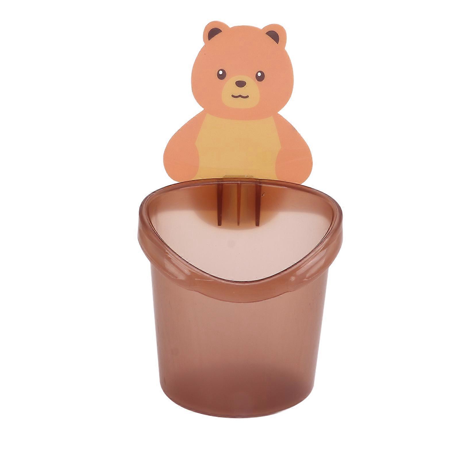 Bear Toothbrush Storage Cup Holder Wall Mounted Comb Storage Rack Bathroom Storage Box