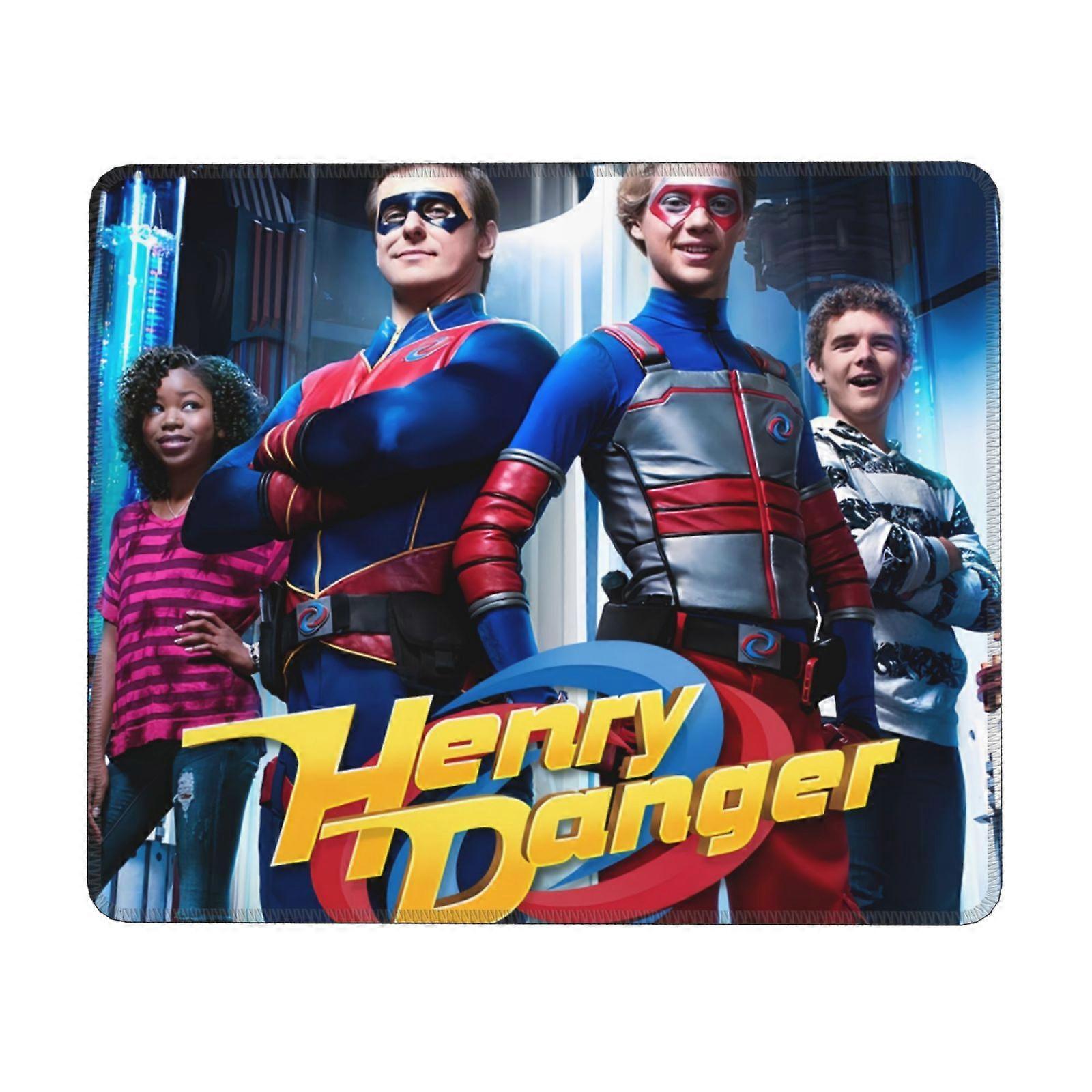 Henry Danger Mouse Pad with Stitched Edge, Compatible with All Computers & Laptops, Non-Slip Rubber Base, Washable Lycra Cloth