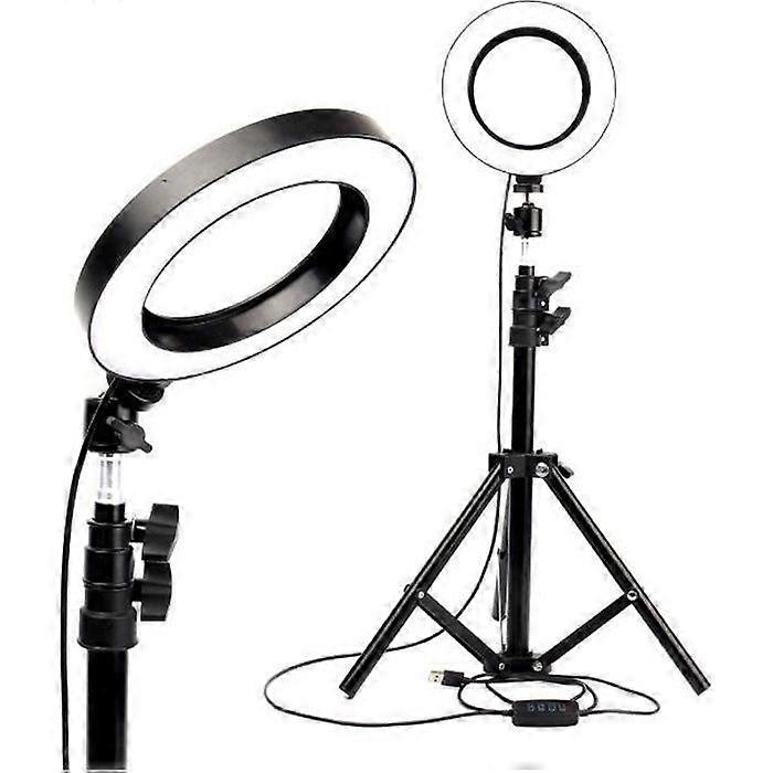 26cm Ring Light with Tripod Stand, Ring Light with Phone Holder and Remote Control, with 3 Lighting Modes