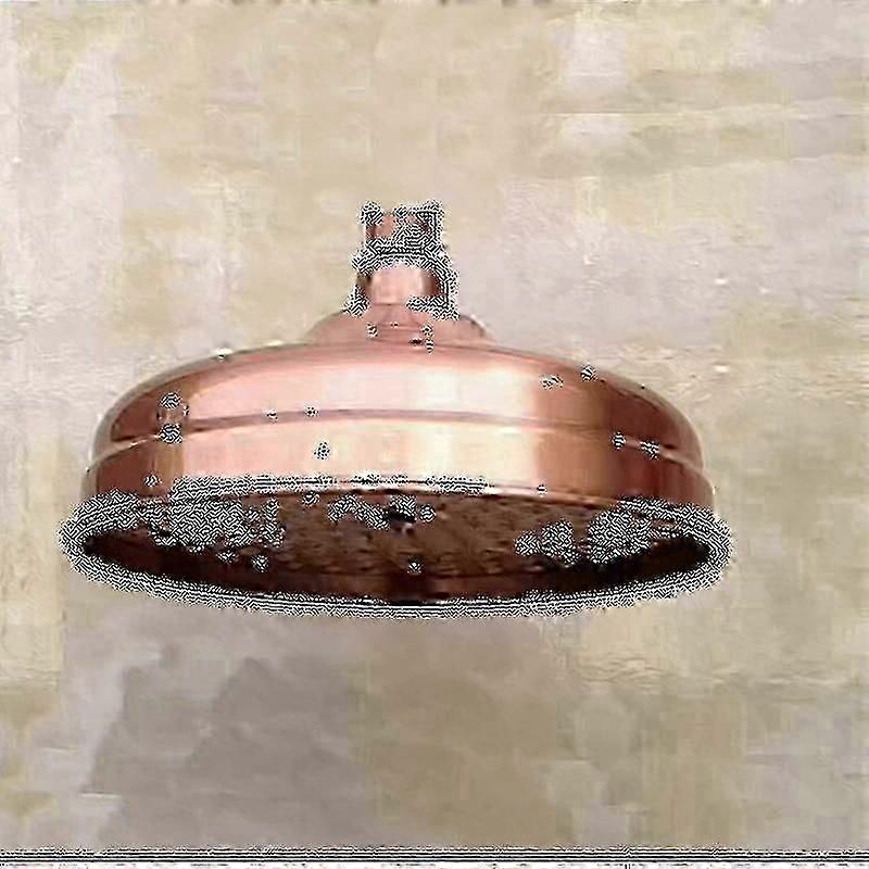 8-Inch Copper Rain Shower Head with Adjustable Angle - Gold
