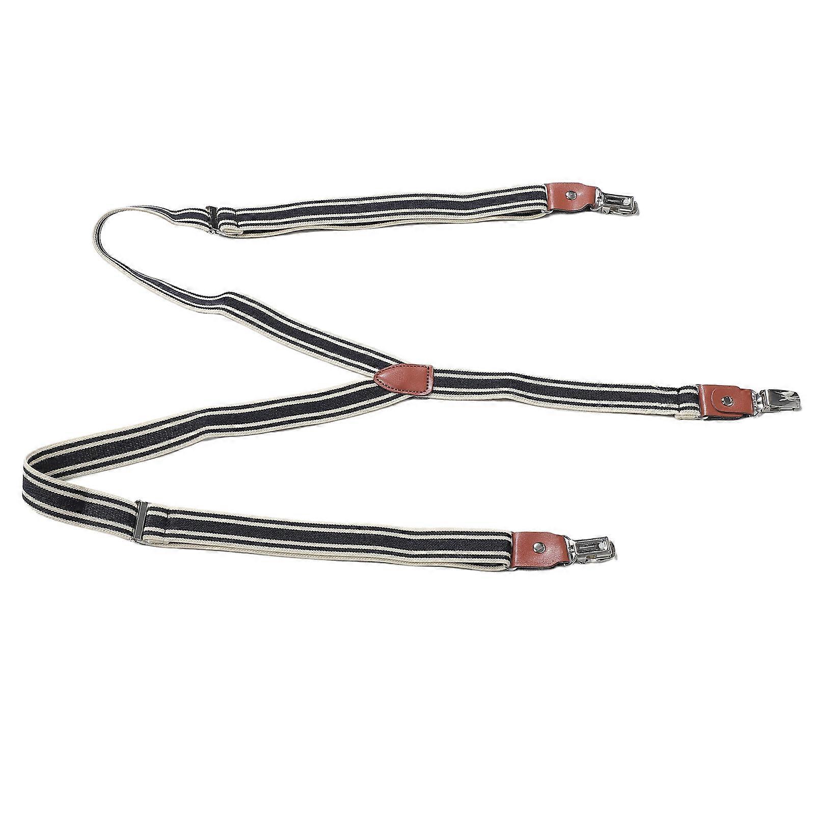 Mens Elastic Suspender for Suit Comfortable Adjustable Strap