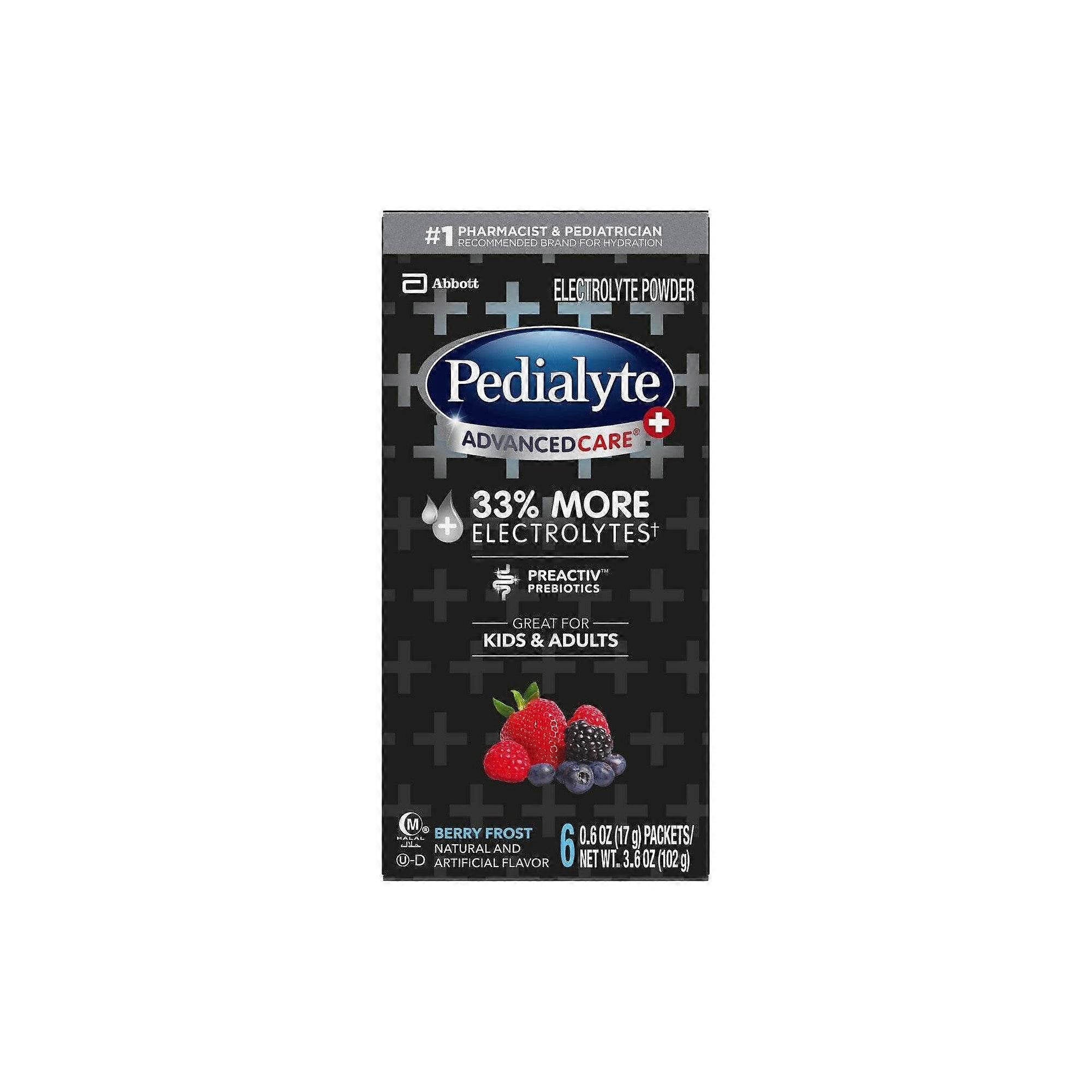 Pedialyte Advancedcare Electrolyte Solution, Packets, Cherry Punch, 6 Ea