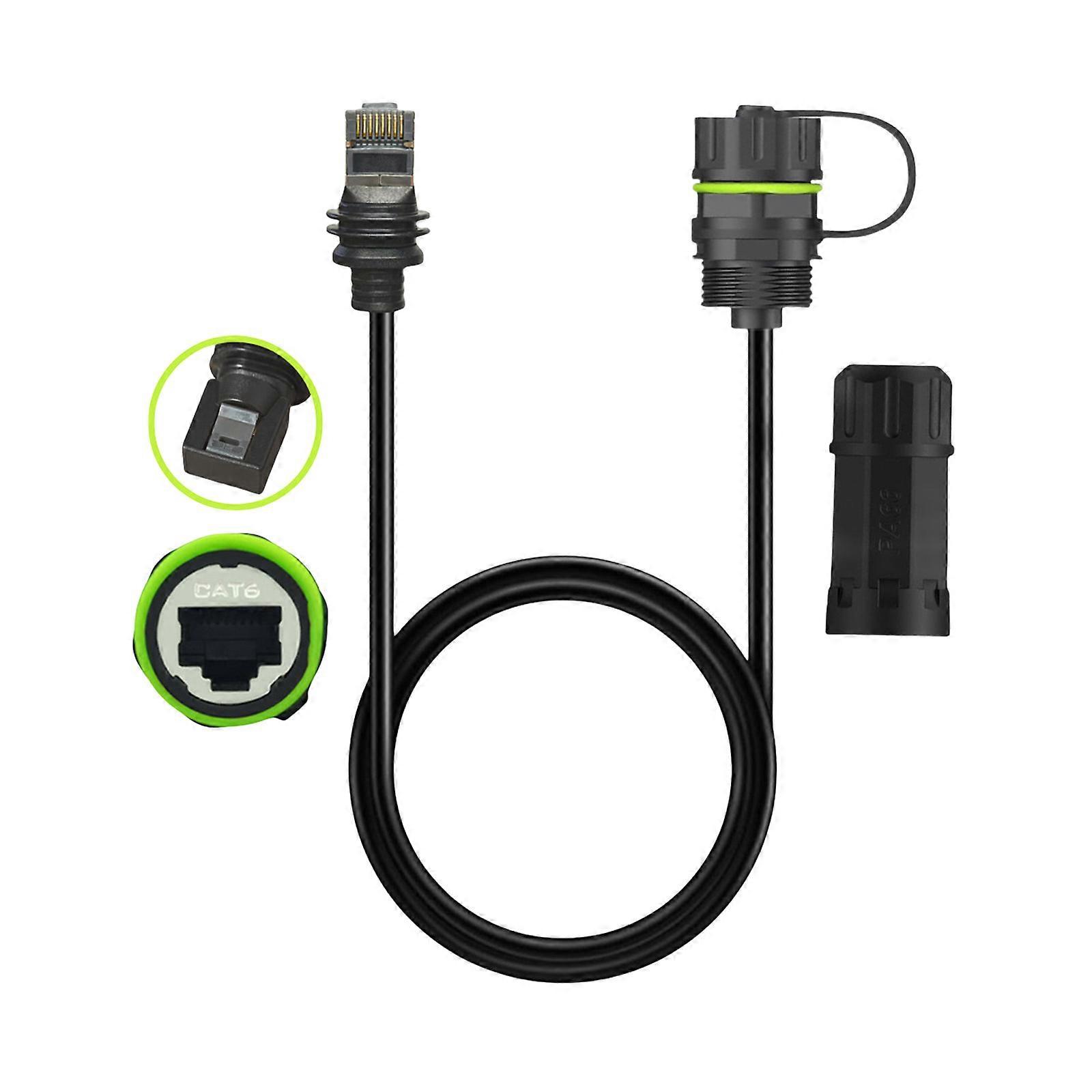 Waterproof RJ45 Mount Panel Socket Wire Male to Female Networking Connector Ethernet Cable Connection Extender for Gen3 Multicolor