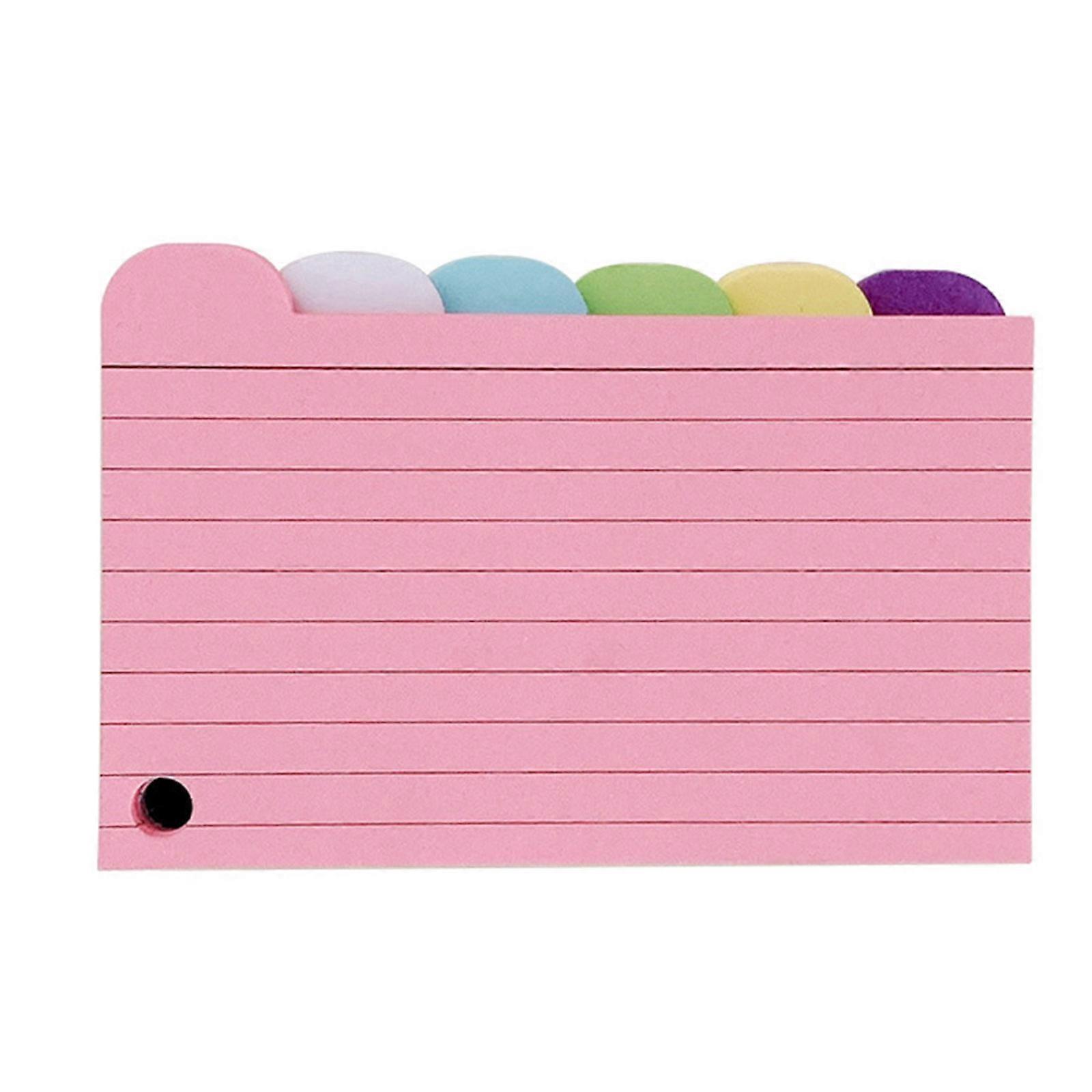 6 Color Indexed Notepads Premium Paper Spirals Bound Portable Design Lined Index Cards Journal 150 Pages Color Coded Multicolor