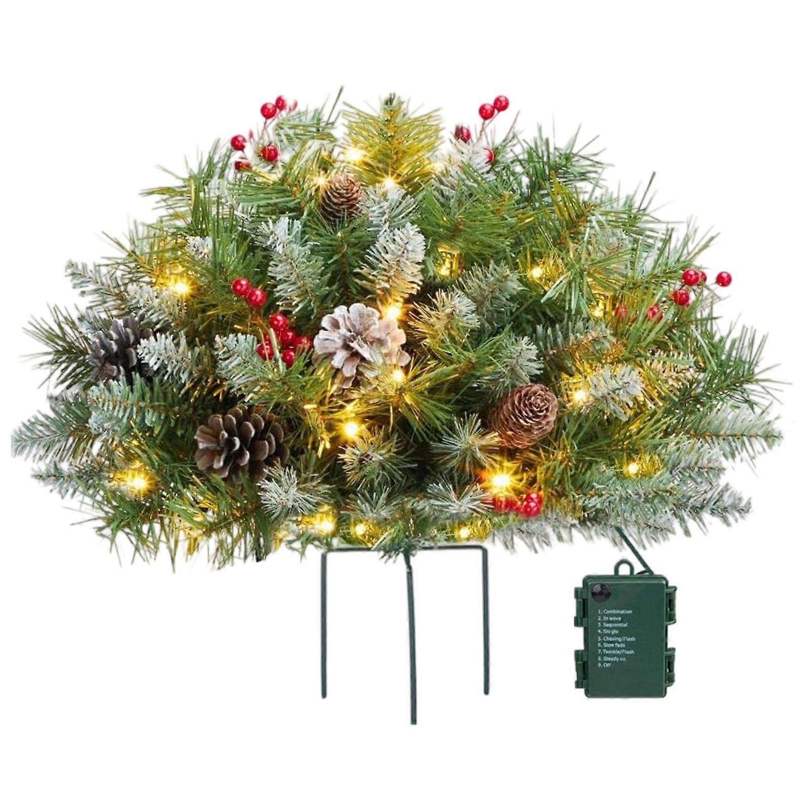 2PCs Mushroom Shape Lawn Christmas Tree Feature Low Voltages Lights and Weather proof PVC Voltages Construction Multicolor