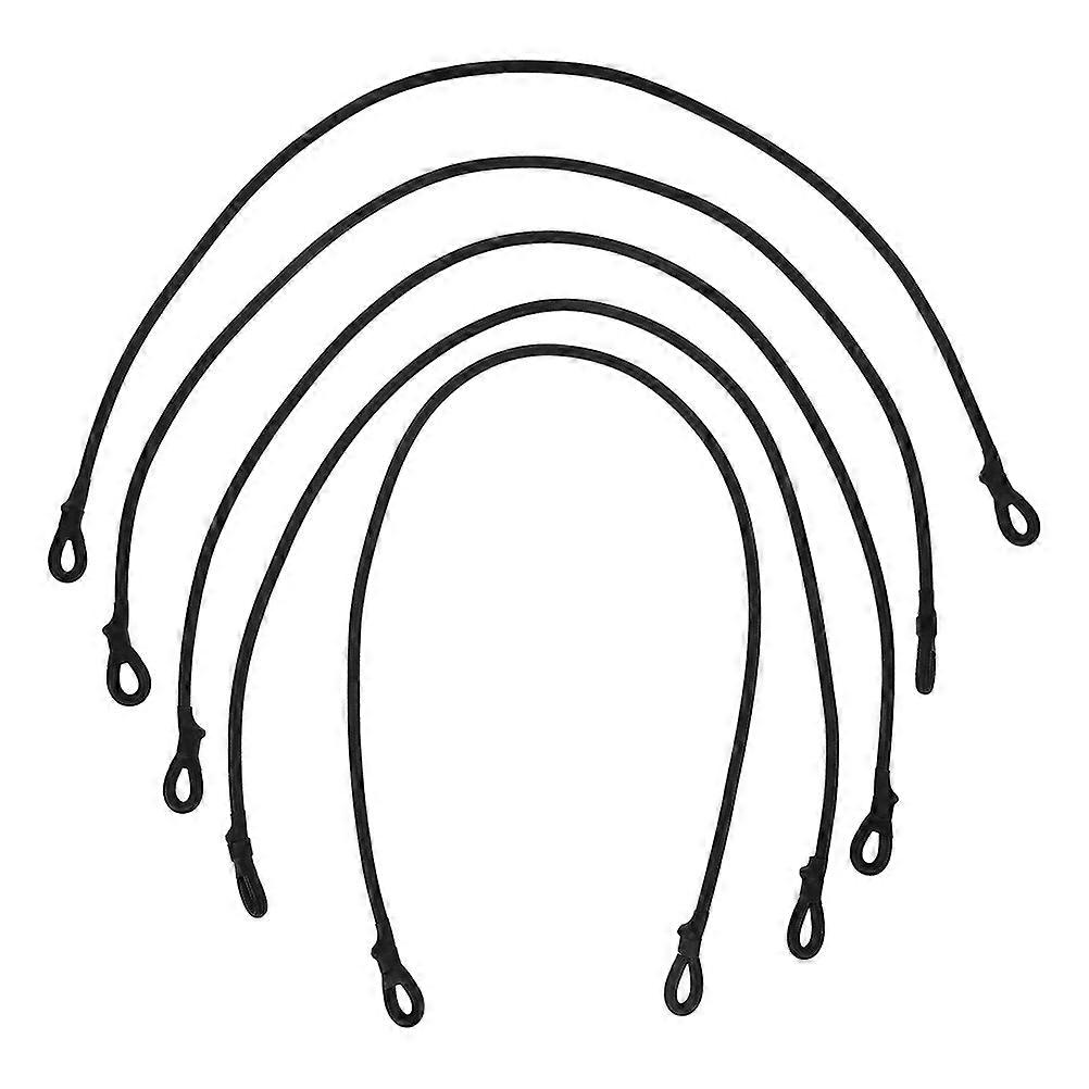 Elastic Trampoline Cord for Outdoor Use with Loop Rings 5Pcs Set