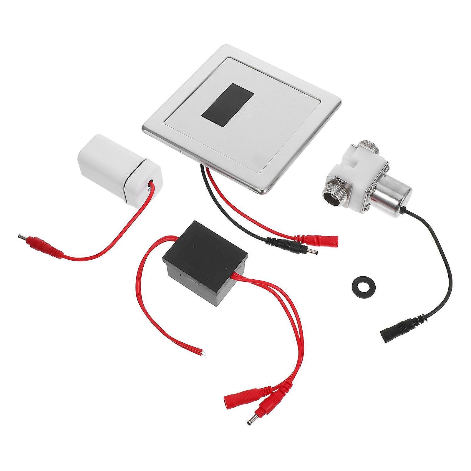 Toilet Sensor Flushing Device Automatic Urinal Flush Valve Set For Public Places Sleek And Modern Design Copper Material 1Set