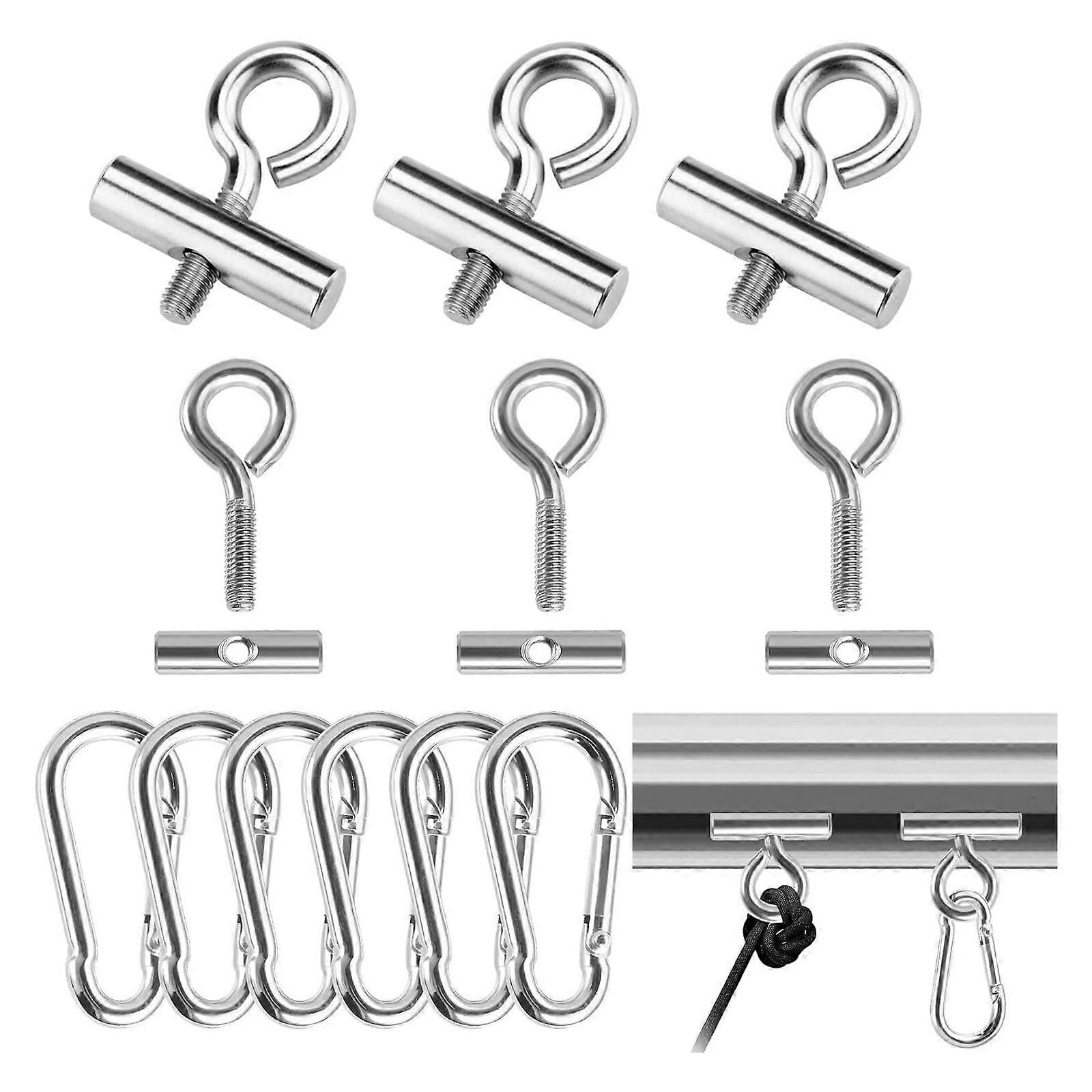 12pack Multipurpose Awnings Rail End Caps Heavy Type Stainless Steel Camping Tent Mounting Hardware Multicolor