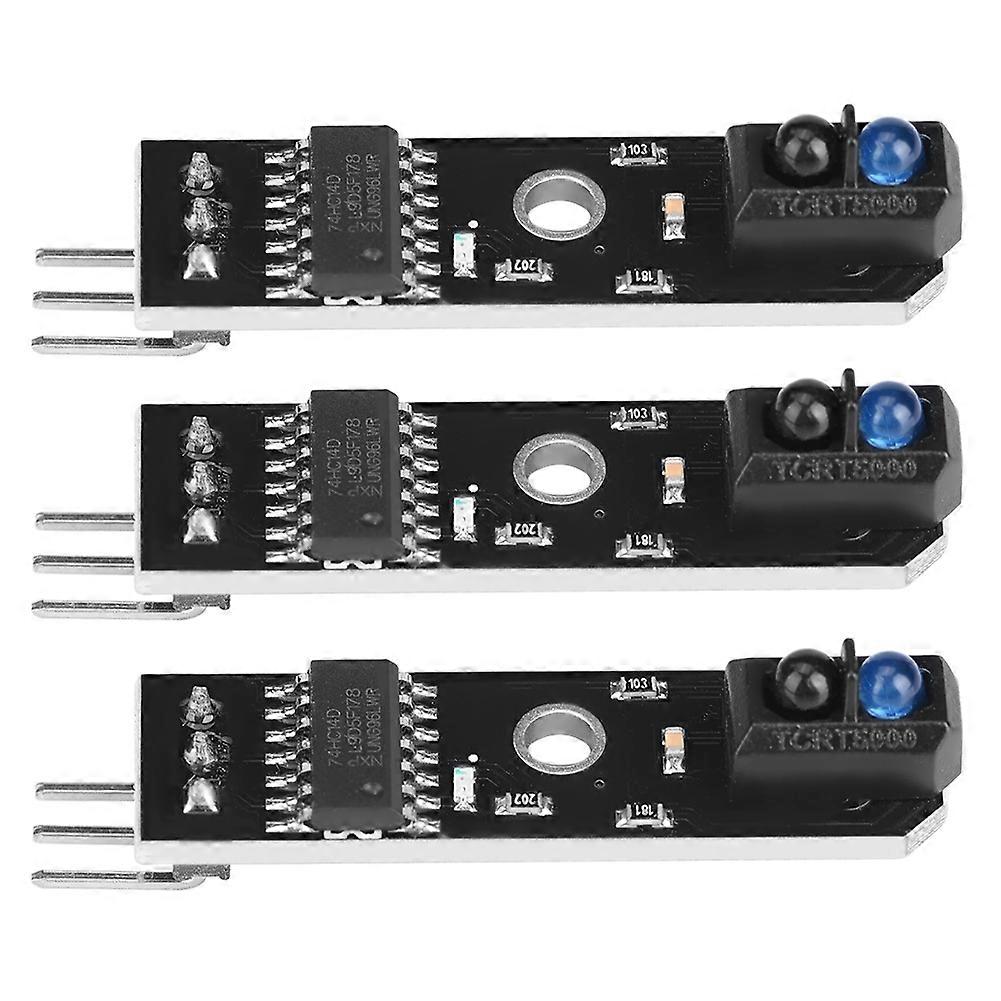 3pcs 1-channel Infrared Reflection Tracking Sensor Module Smart Car Black/White Line Detection