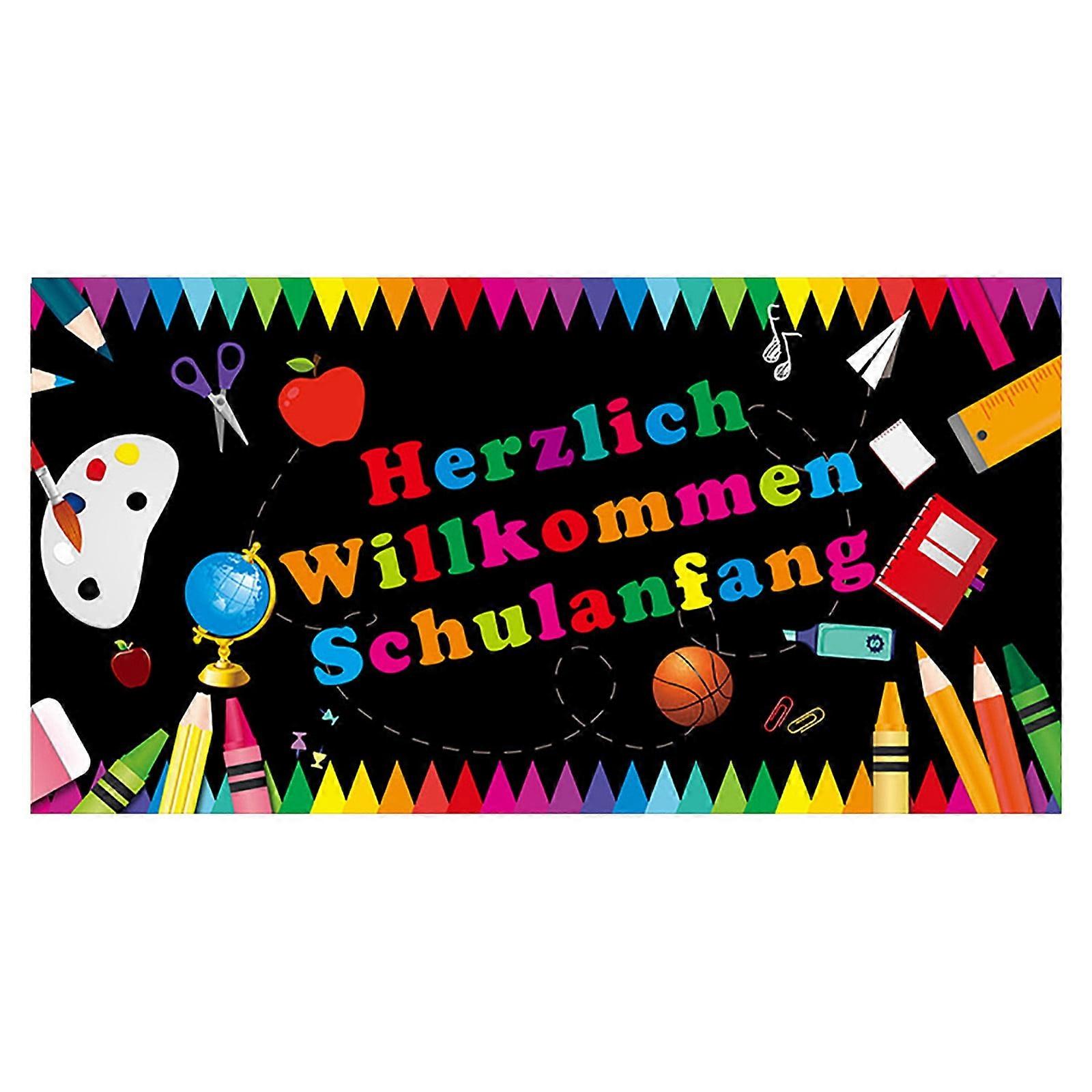 Luckky Back to School Backdrop, First Day Banner & Party Decorations for Classroom (C)