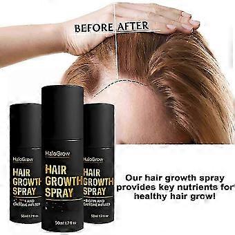per 3x Spray per la crescita dei capelli con biotina e caffeina - Trattamento per la ricrescita dei capelli ad azione rapida