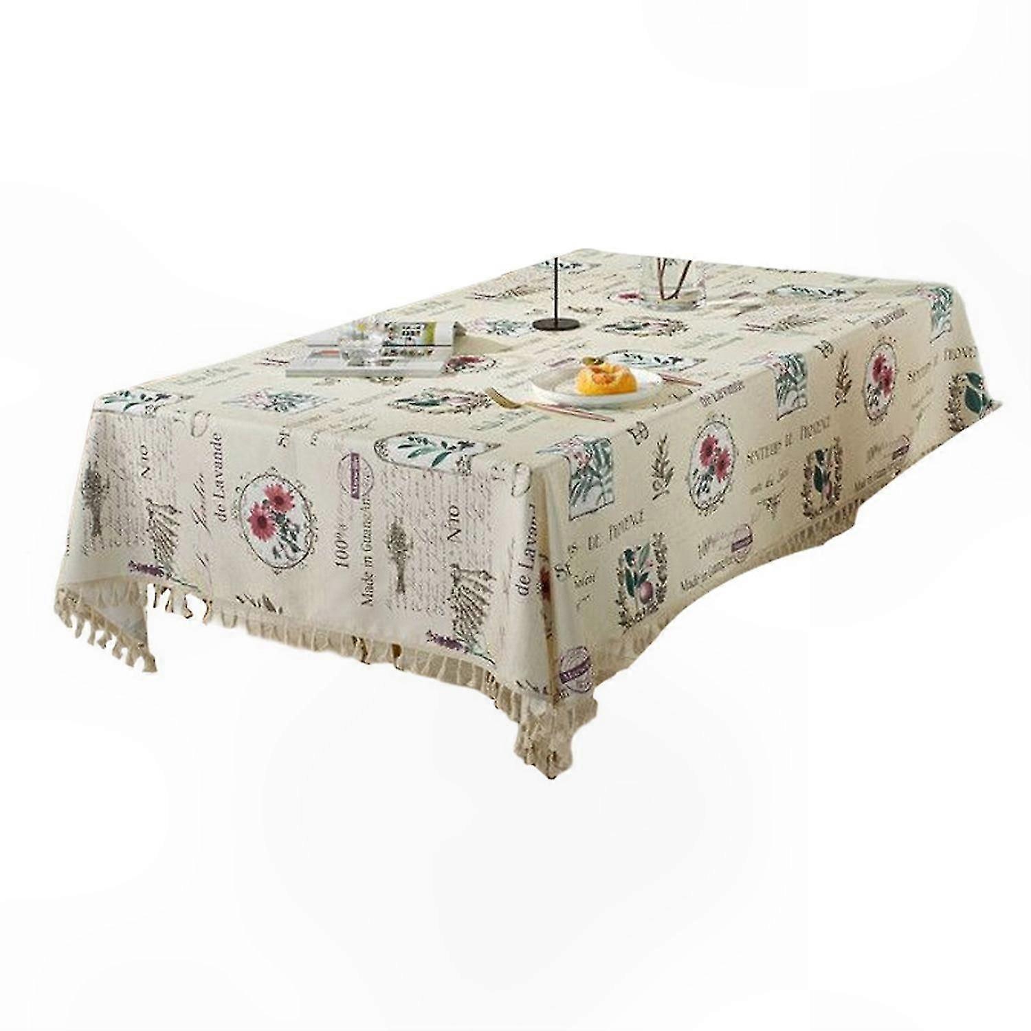 Waterproof Oilproof Table Cover with Retro Impression Pattern