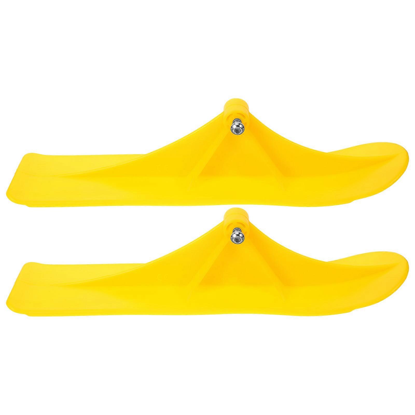 Snow Scooter Ski Sled Scooter Sledge Board Function 2Sets Yellow Color