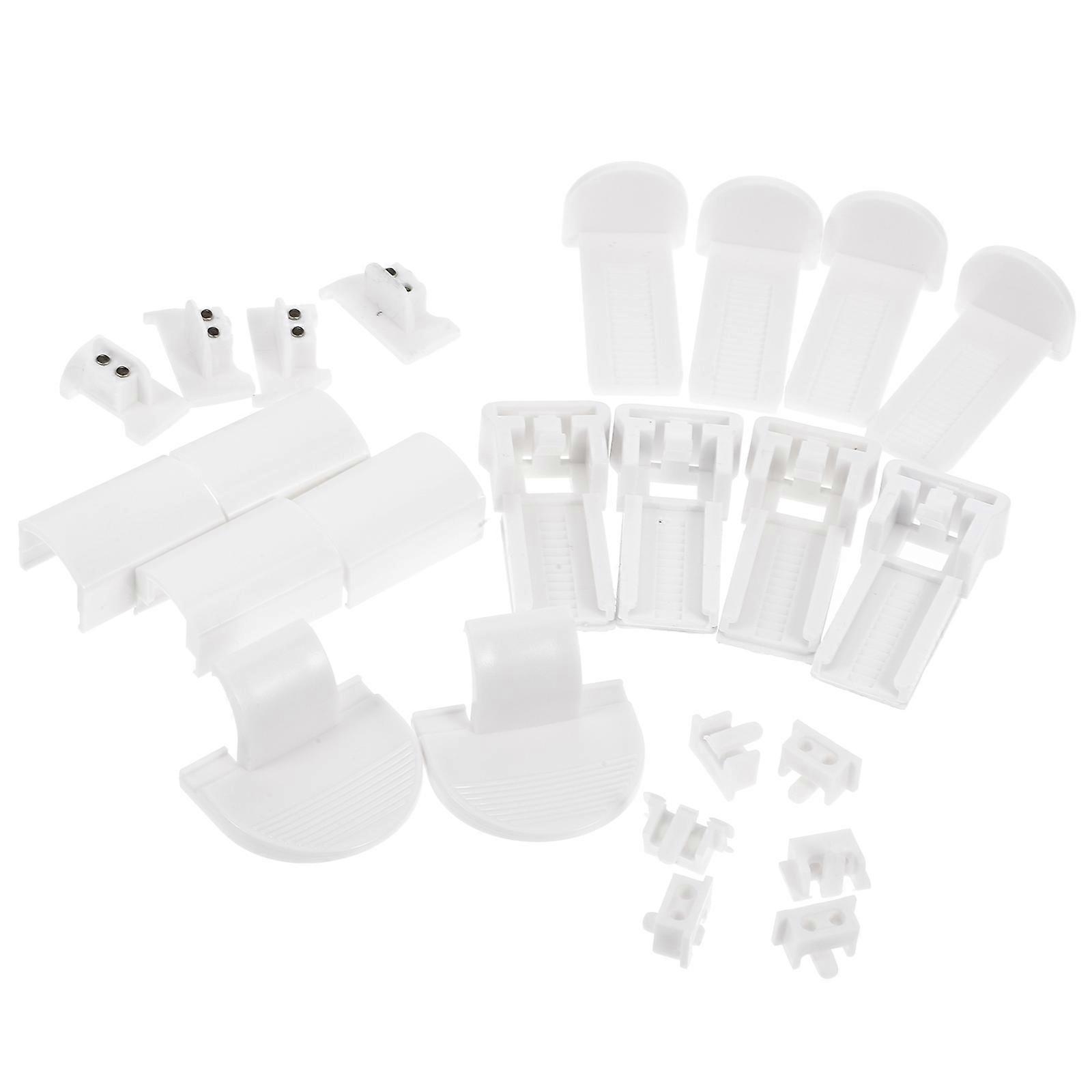 24Pcs Window Blind Clips Replacement For Indoor Windows Offering Easy Installation And Enhanced Aesthetics In White ABS