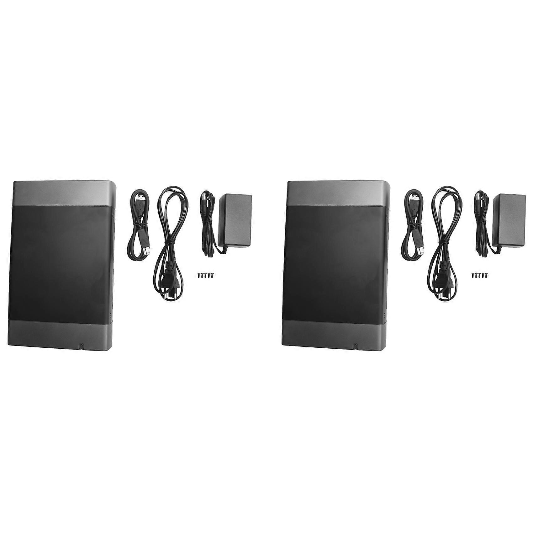 2X USB 3.0 DVD CD Case External HDD Mobile Box for 3.5 Inch SATA Enclosure ROM Burner EU Plug