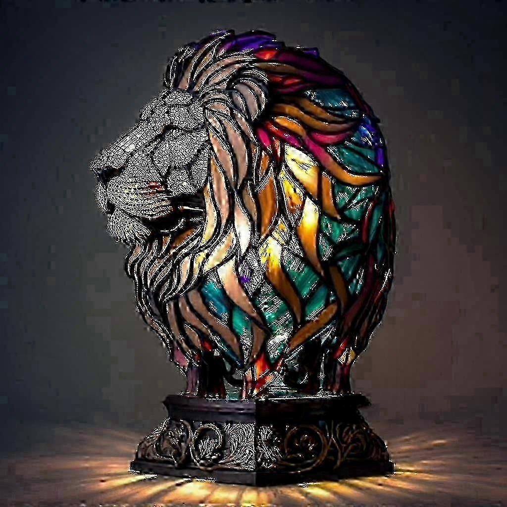 Luce notturna a LED a forma di animale in resina creativa per la decorazione del desktop_w