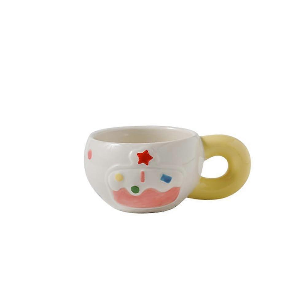 Ceramic Tableware Set with Cute Girly Design, Underglaze Dinnerware for Home Dining and Desserts