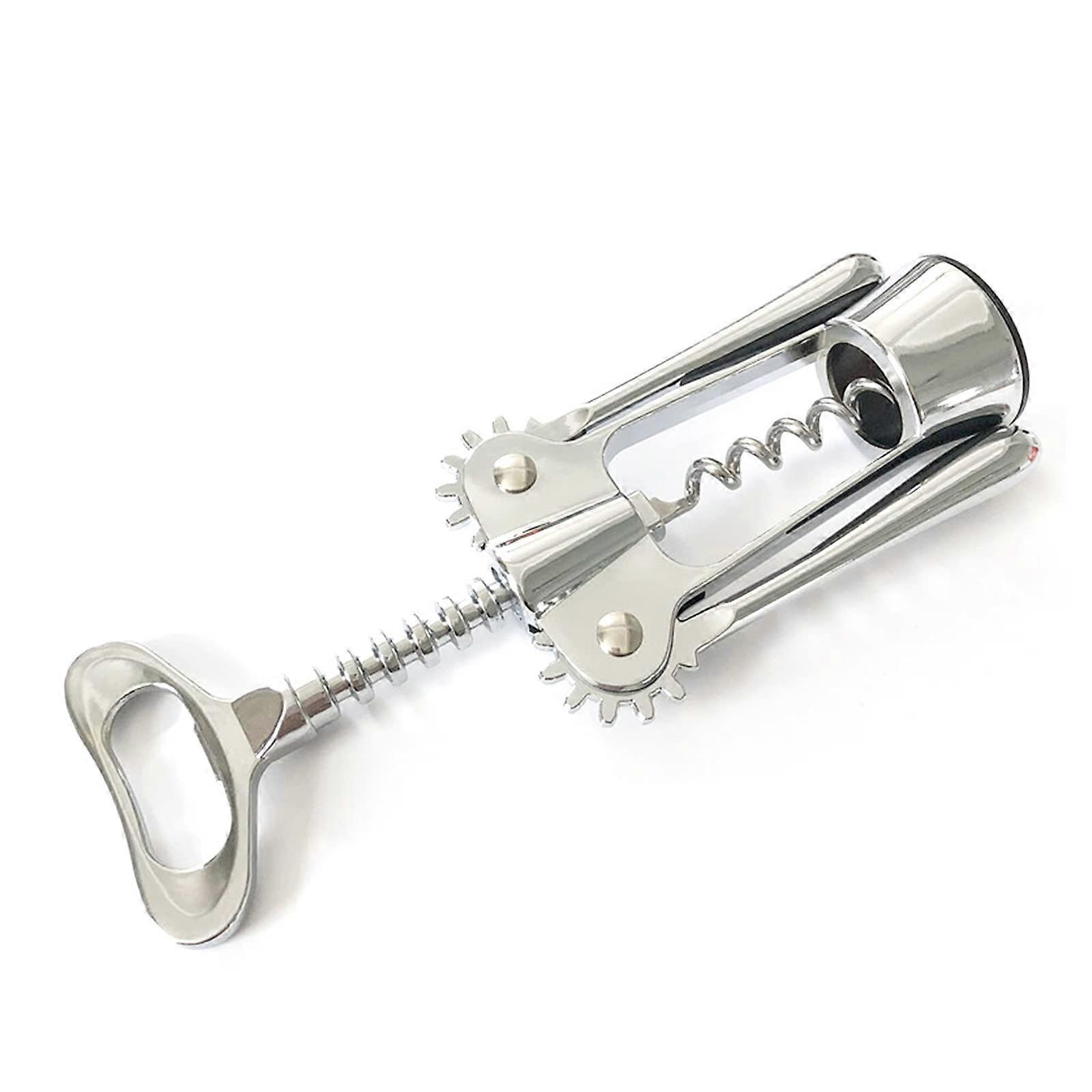 Wine Corkscrew with Ergonomic DoubleWing Design for Beer and Wine, Manual Chrome Opener for Home, Restaurant, Party