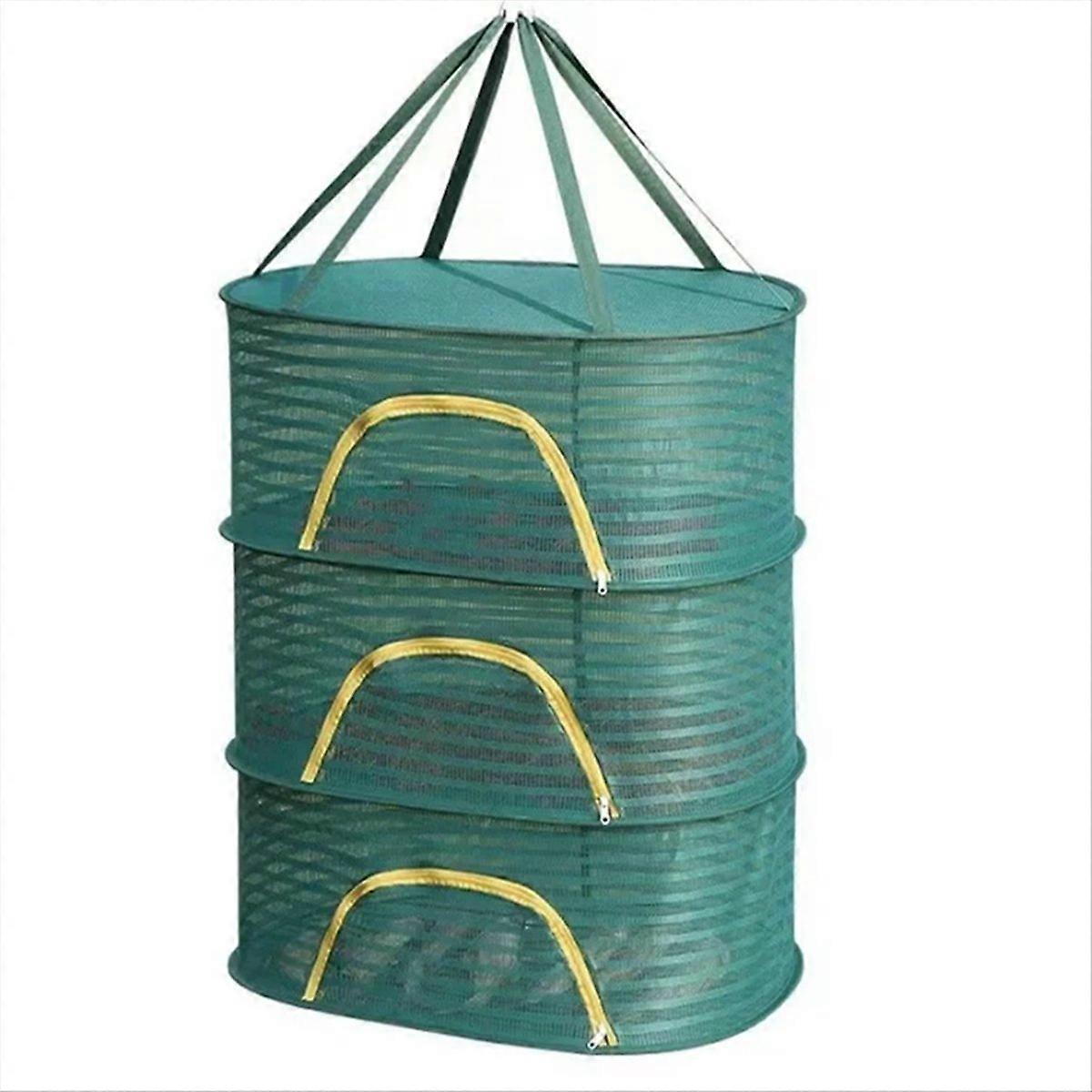 Multi Portable Foldable Multi-Layer Hanging Drying Net for Dry Goods Vegetable Fruit Herbs Clothing Non- Polyester