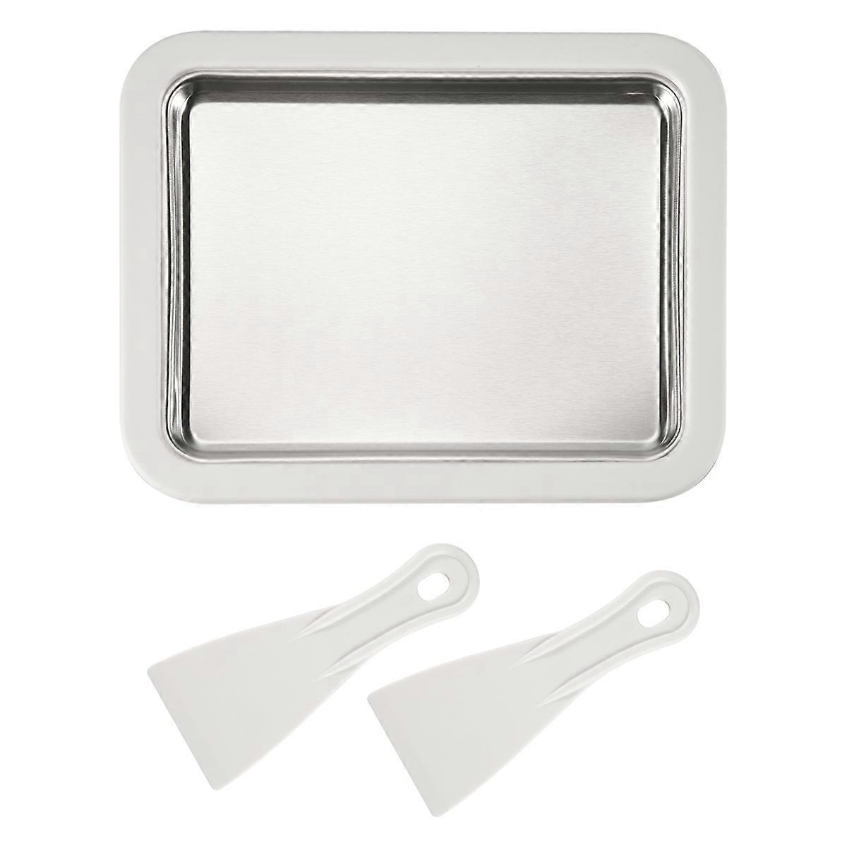 Ice Cream Machine, Roll Plate, with 2 Spatulas for Handmade Ice Cream