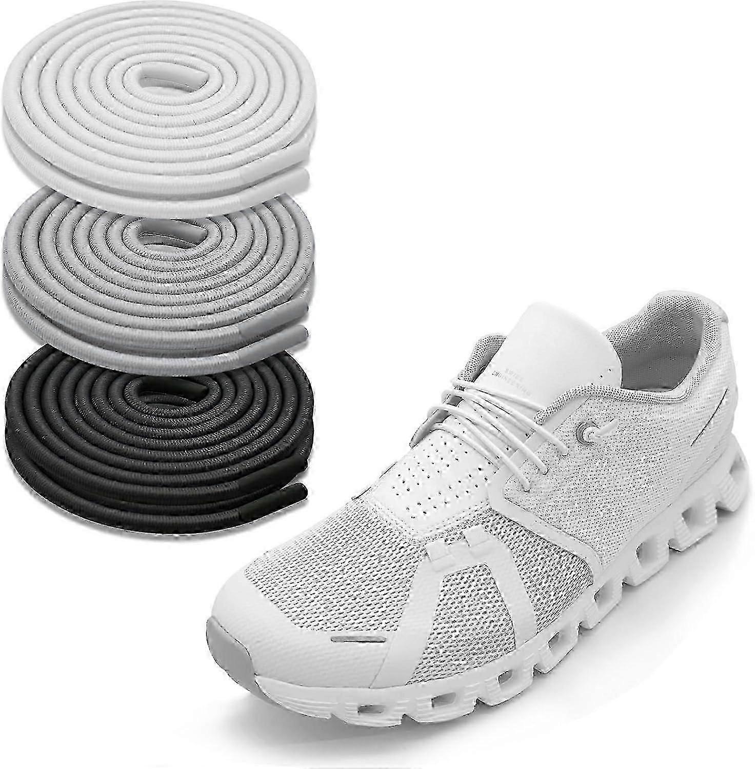 ON Cloud 5 elastic shoelaces thin stretchy 3 pairs