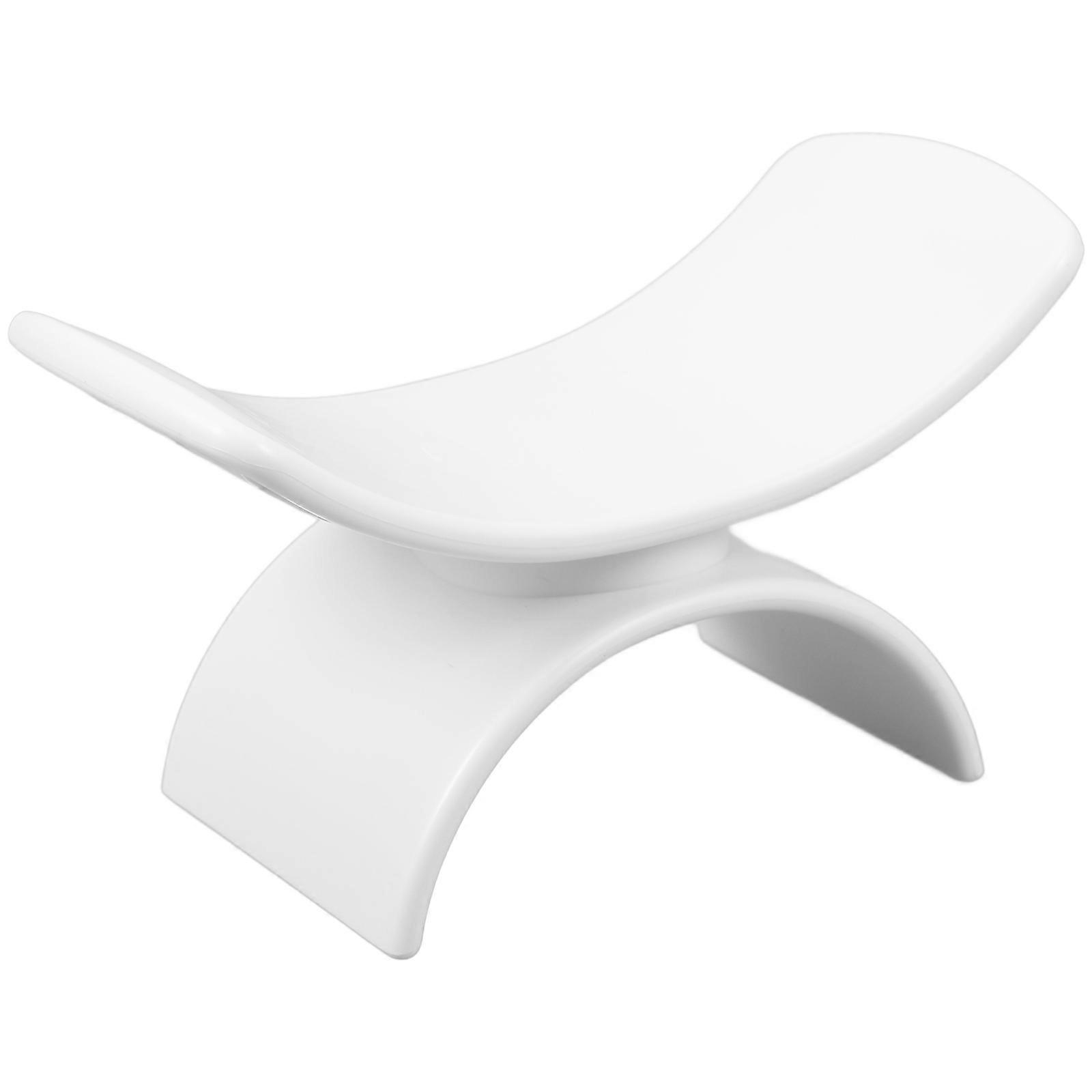 U Shaped Nail Armrest Hand Rest for Nails 2Pcs White Plastic
