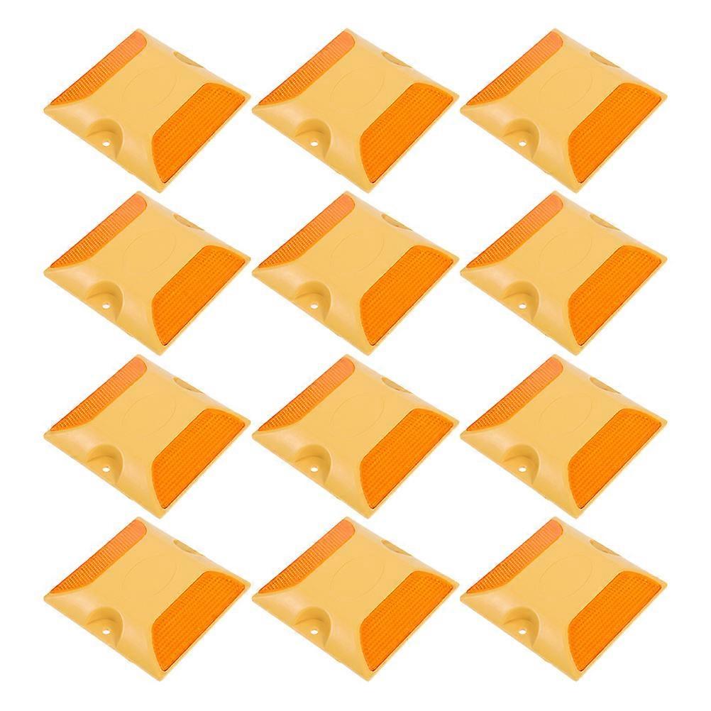Reflector Driveway Markers ABS Material for Sidewalks 12Pcs Traffic Safety Studs