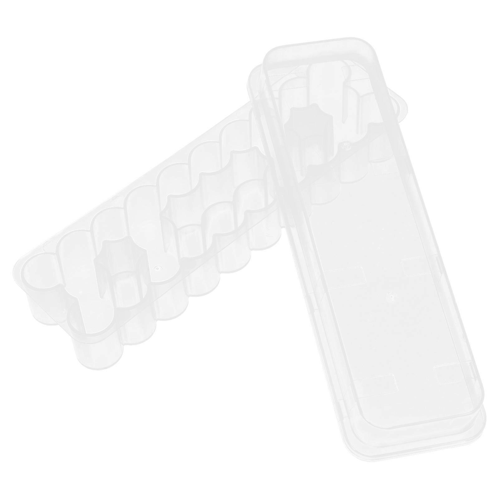 Durable Plastic Vial Storage Box for Home Sealing and Organized Compartments 7.5 x 5.2 x 3.1 inches