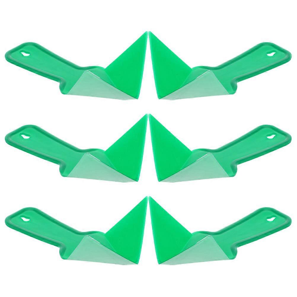 Green Plastic Drywall Corner Tool for Mudding 6Pcs Portable Set