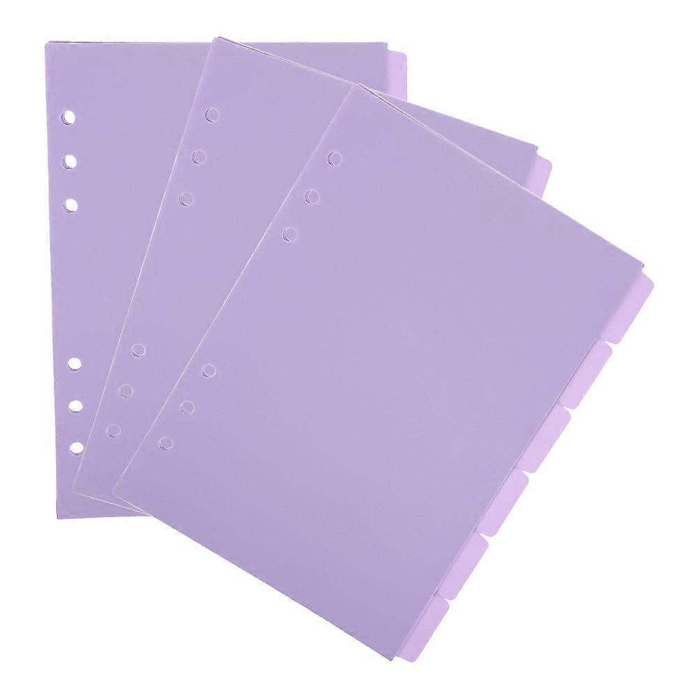 Plastic Binder Dividers Purple Writable Tabs for Organizing 18Pcs