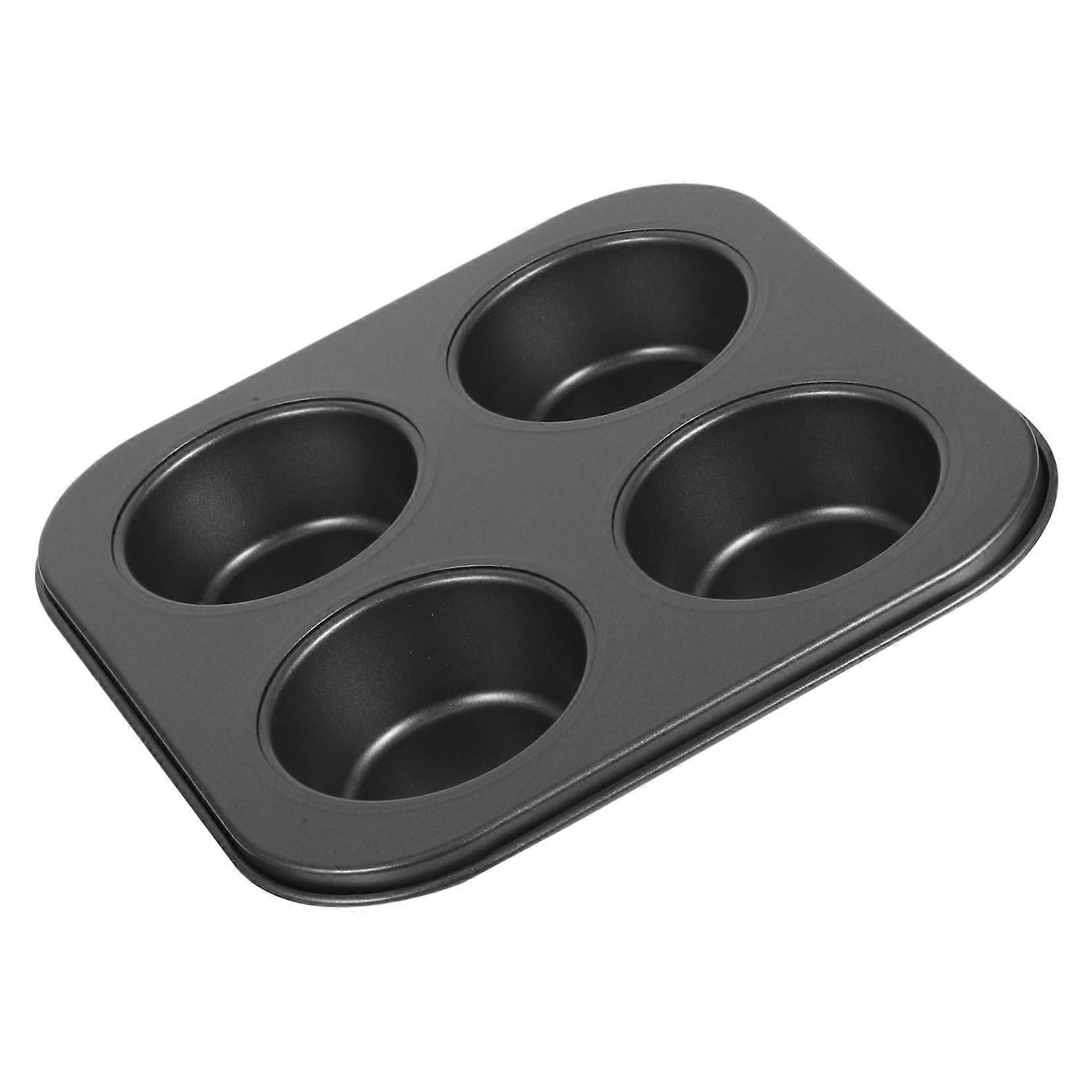 Jumbo Muffin Pan 4 Cup NonStick Tray for Even Heat Cupcake Baking and Easy Clean Use