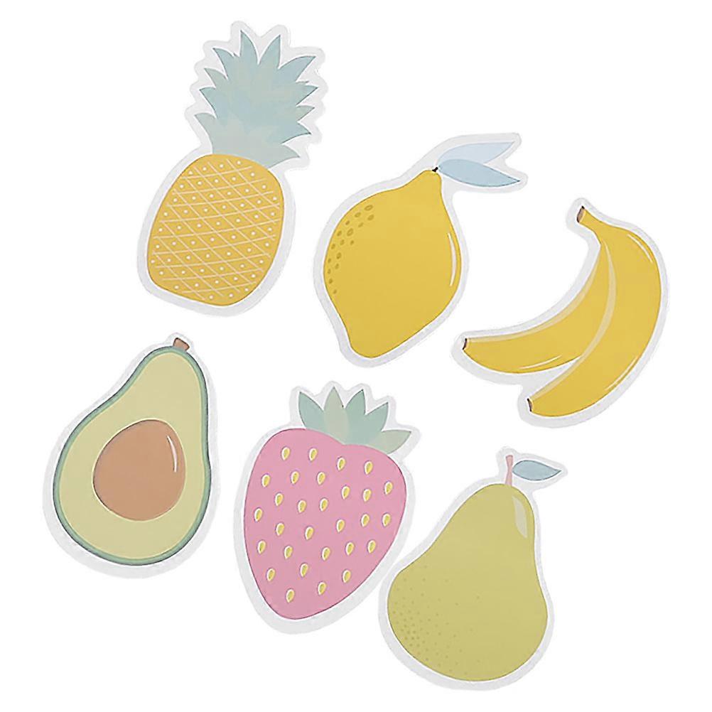 Cute Fruit Peelable Adhesive Memo Pads for Office 24Pcs Assorted Colors
