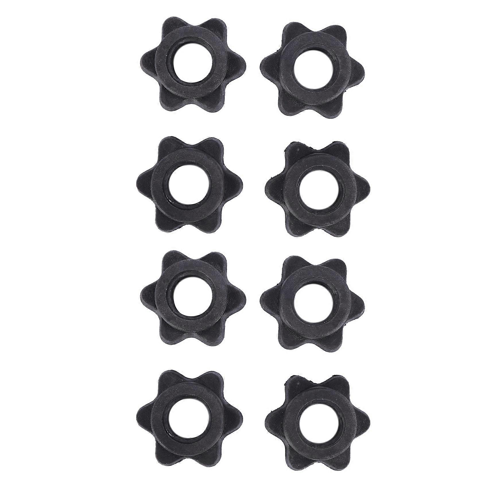 4 Pairs Dumbbell Hex Nut,Dumbbell Rod Nut,Spinlock Collars for Barbells Bars Training Sports