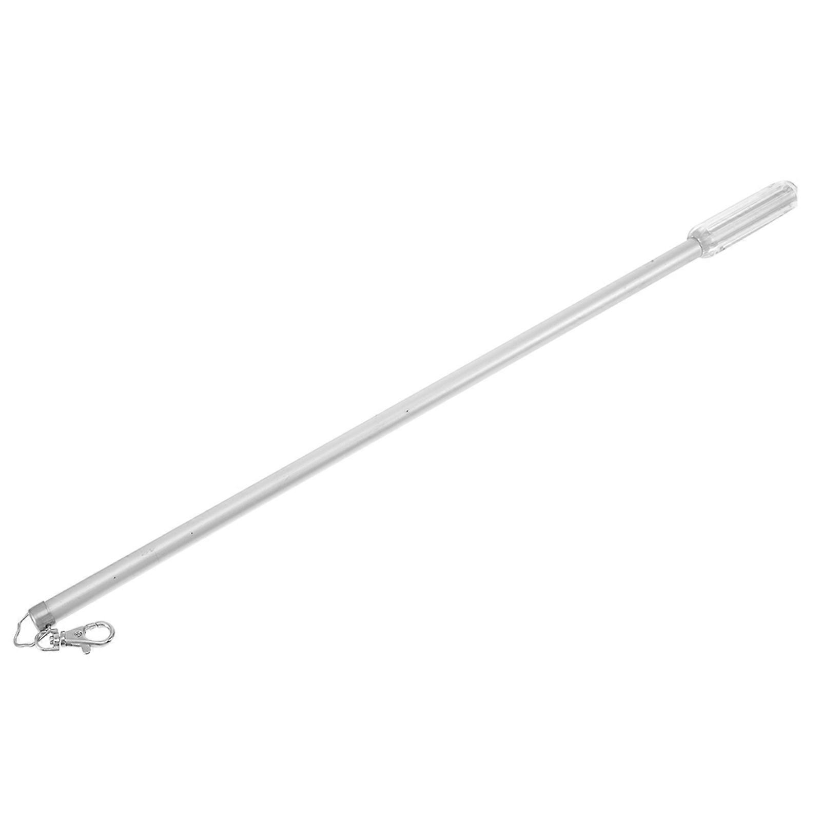 Curtain Pull Rod Drapery Wand Manual Push-Pull Operation Silver 1Pack for Home Decoration
