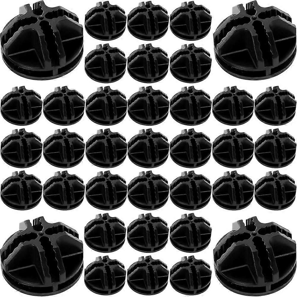 40Pcs Wire Cube Connectors for Modular Closet and Grid Storage Shelves, Black Plastic
