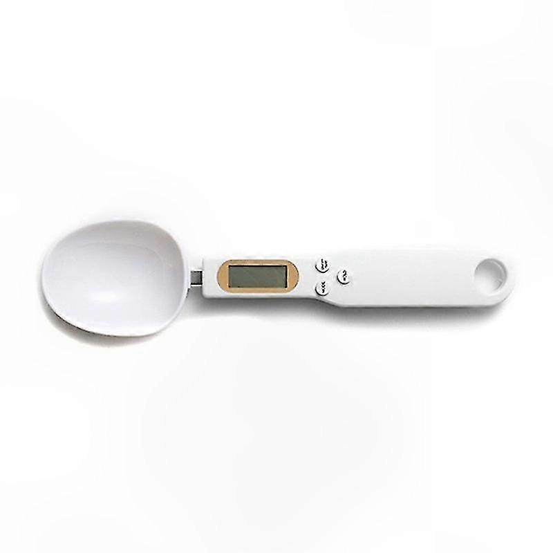 Digital Tea Powder Spoon Scale with LCD Display for Precise Measuring Handheld Weighing Tool White