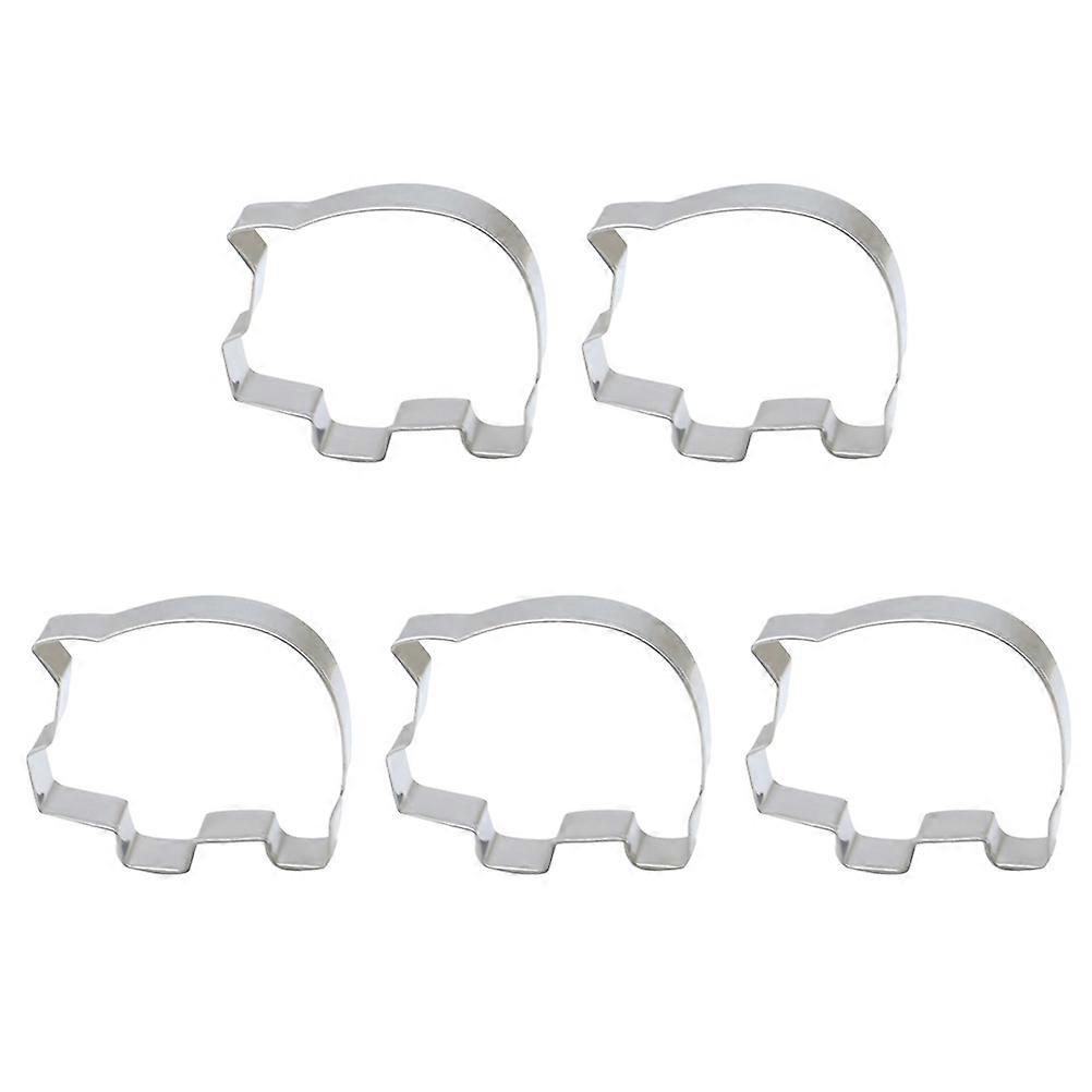Cookie Shaper Baking Bakeware Set Pig Shape Anti Rust Non Stick Home Users 5Set