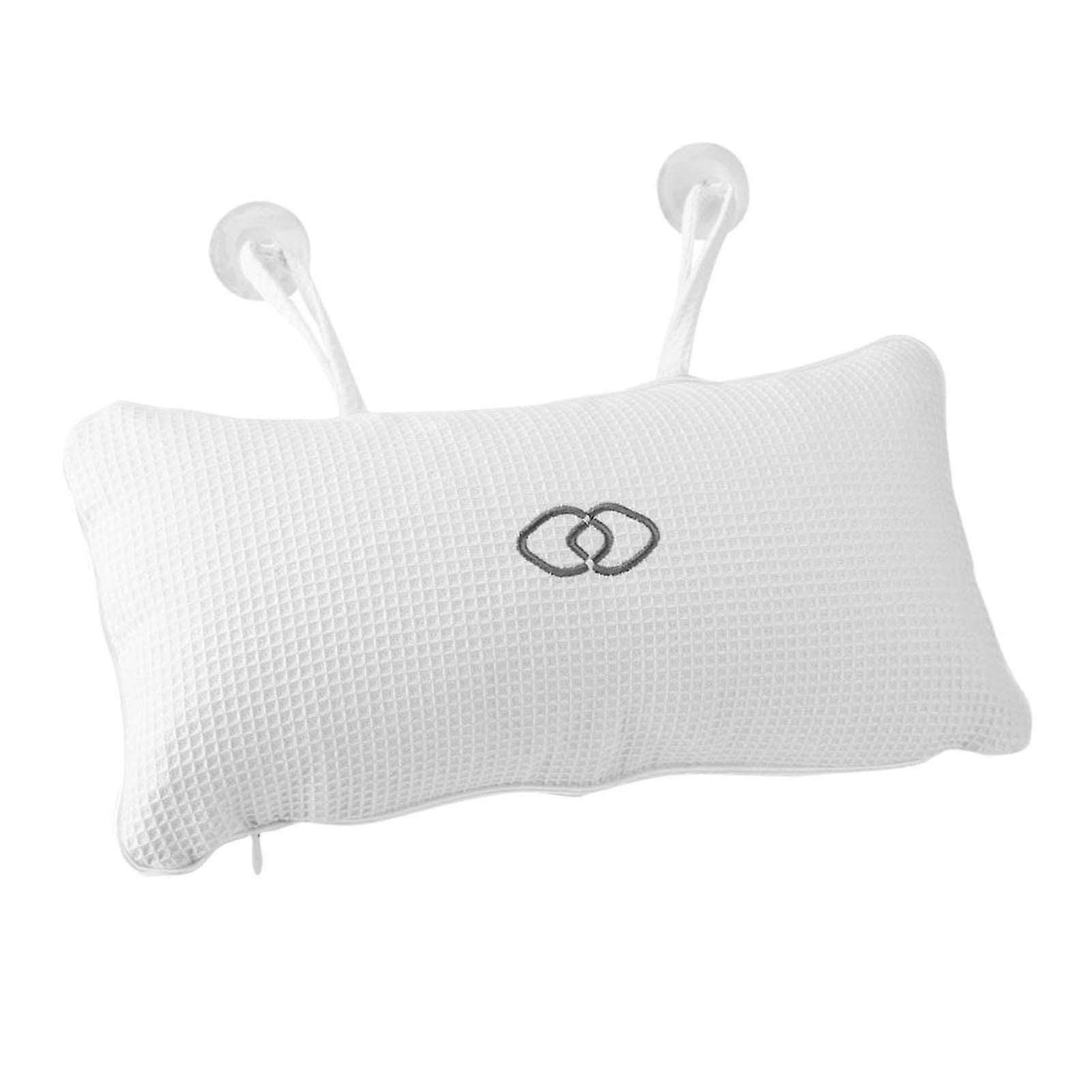 Bath Pillow with AntiSlip Suction Cups Ergonomic Neck Support Inflatable Spa Tub Cushion