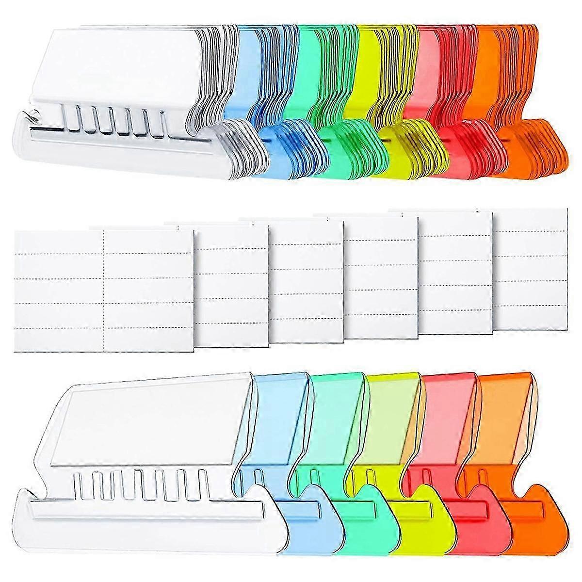 120 Pcs Hanging Folder Tabs & Inserts Suitable For Easy File Identification