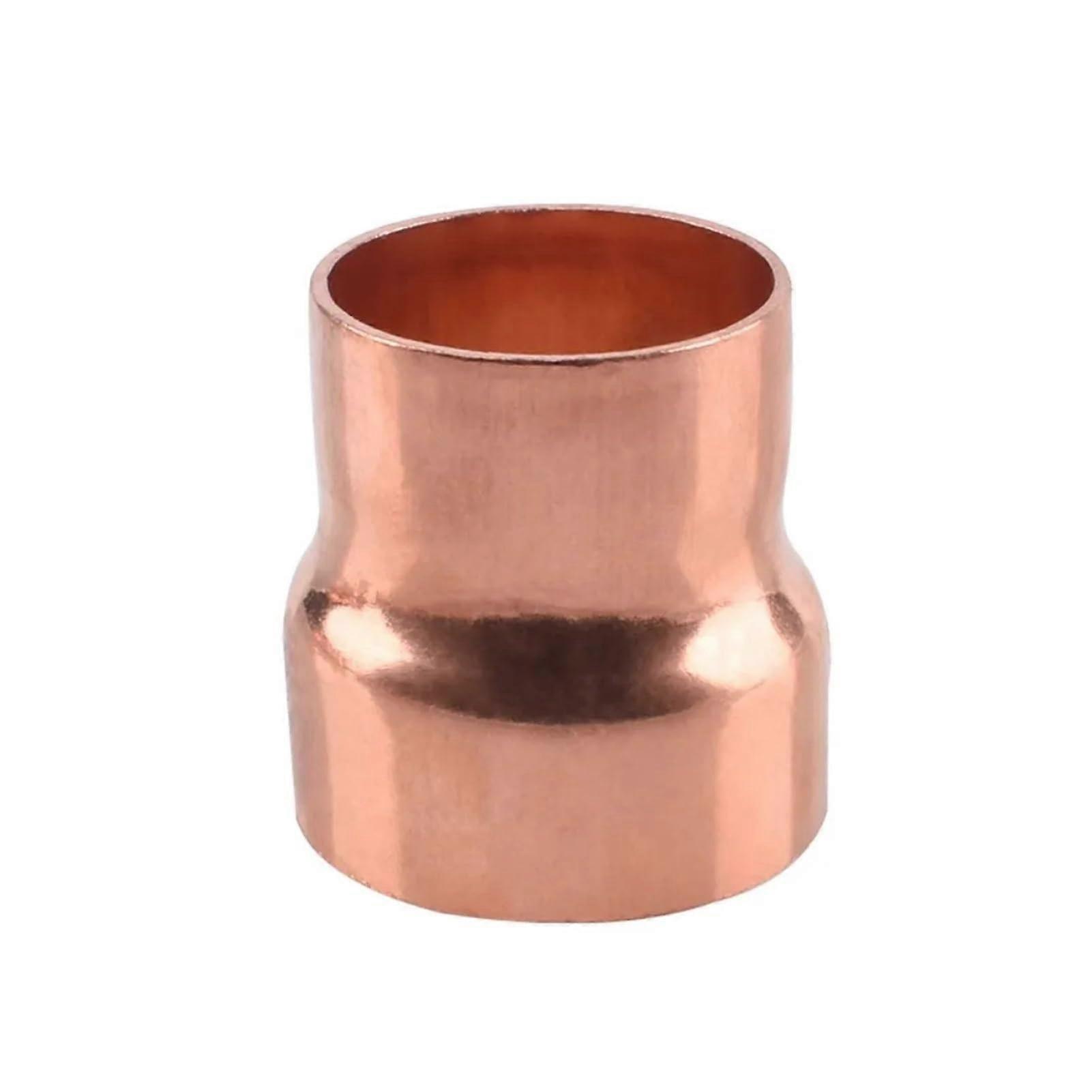 Pure Copper Pipe Fitting Reducer Coupler 38mm to 35mm LeakProof Air Conditioning Connector