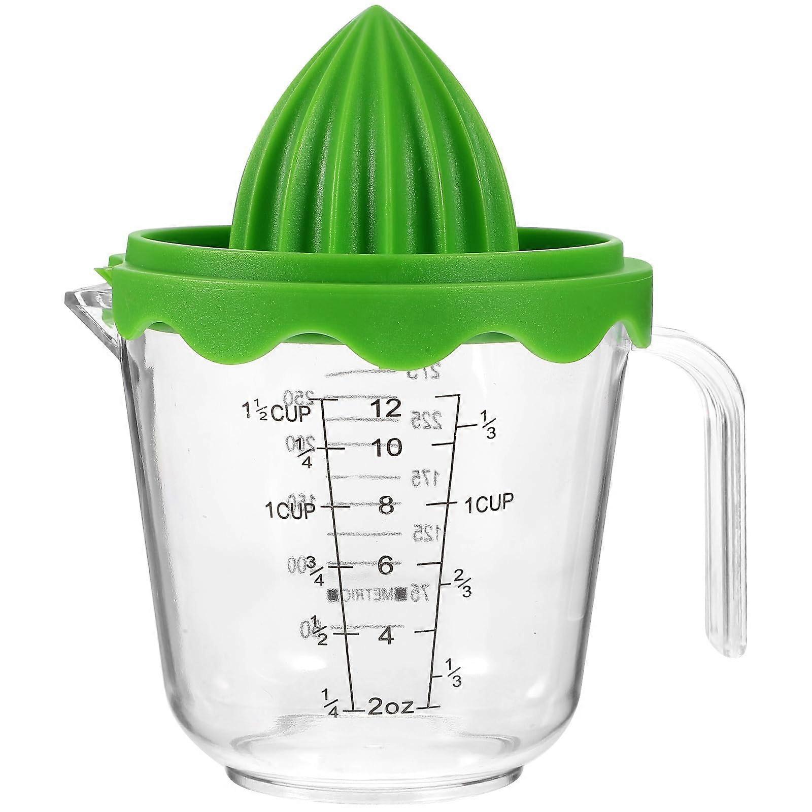 Manual Citrus Juicer with Measuring Cup Easy Hand Press Lemon Squeezer for Home Kitchen Use Ref: 1011