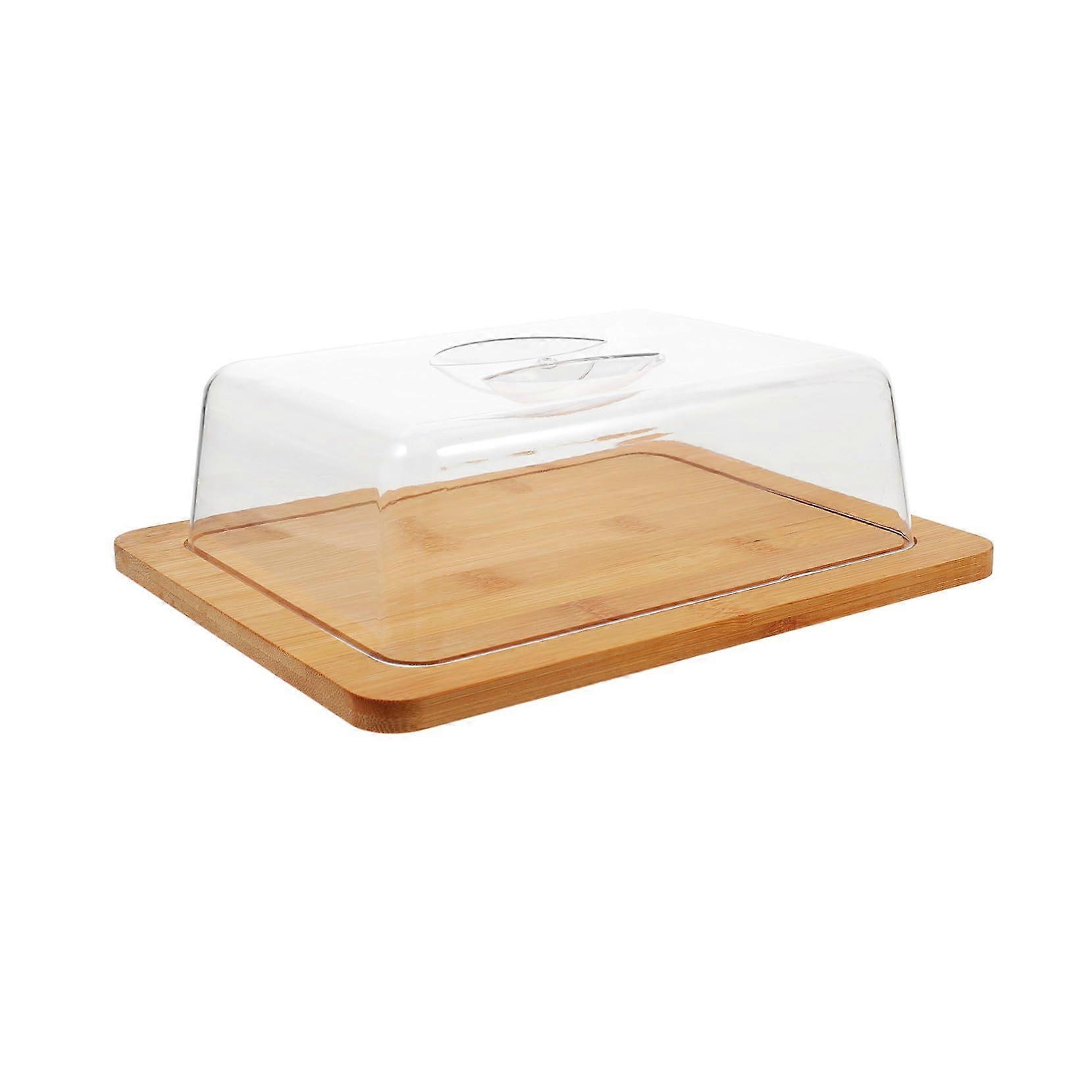 Butter Dish with Acrylic Lid Keeps Butter Fresh Dishwasher Safe Rectangular Countertop Storage Box