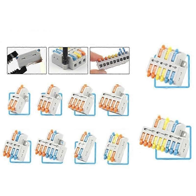 Wire Connector Kit with Lever Nut Connectors, Quick Wire Connection, 1 In Multiple Out, 40PCS D23