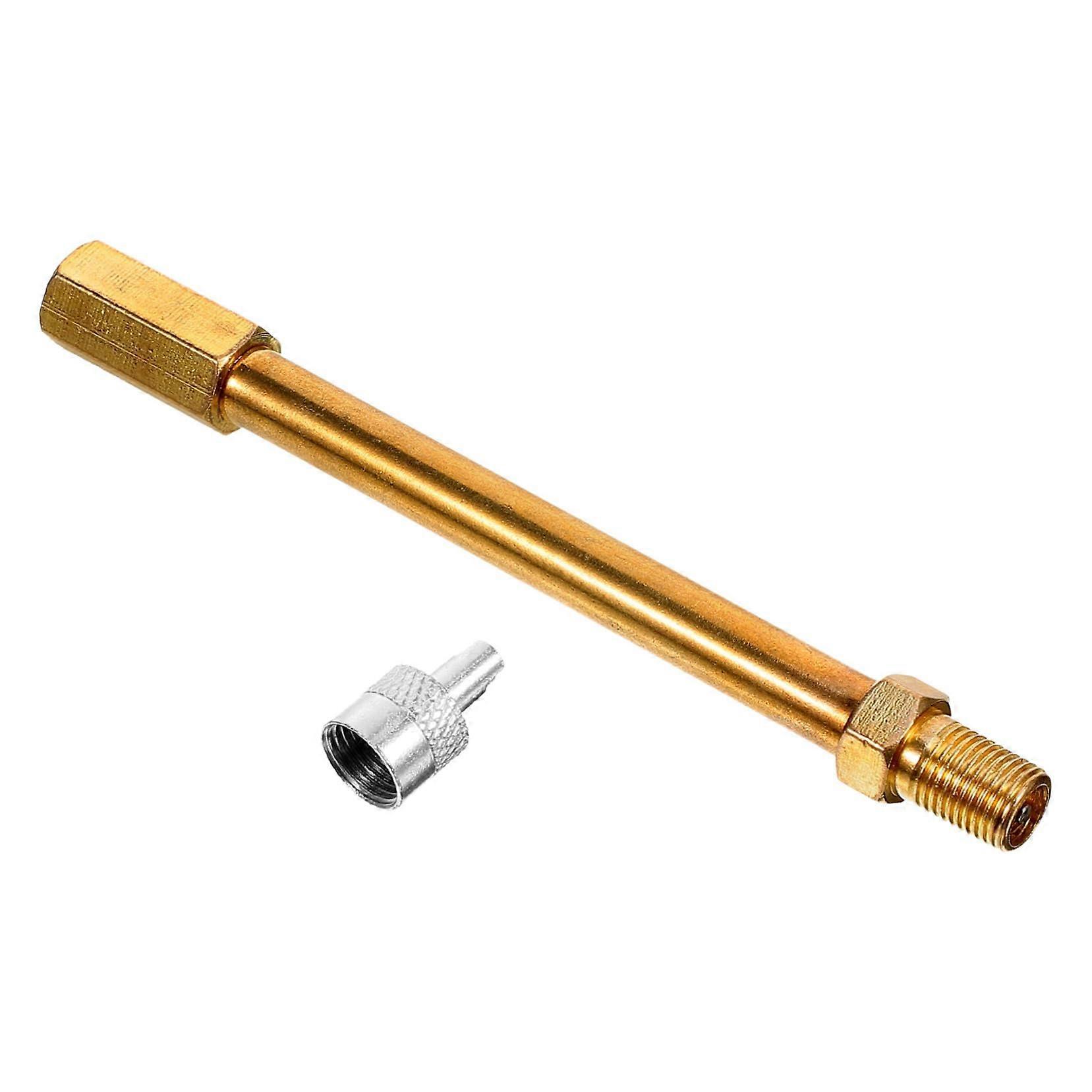 Tire Valve Extension Rod for Easy Inflation, Universal Valve Stem Extender with Tool Cap