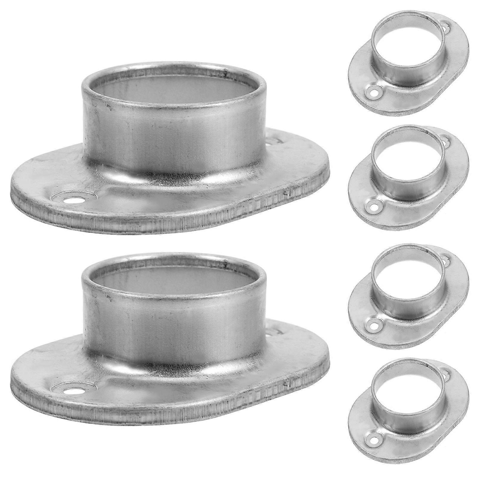 6 st ledstångsbas flänsrörsbaser räckestolpebas tunga tjocka staketbasplattor