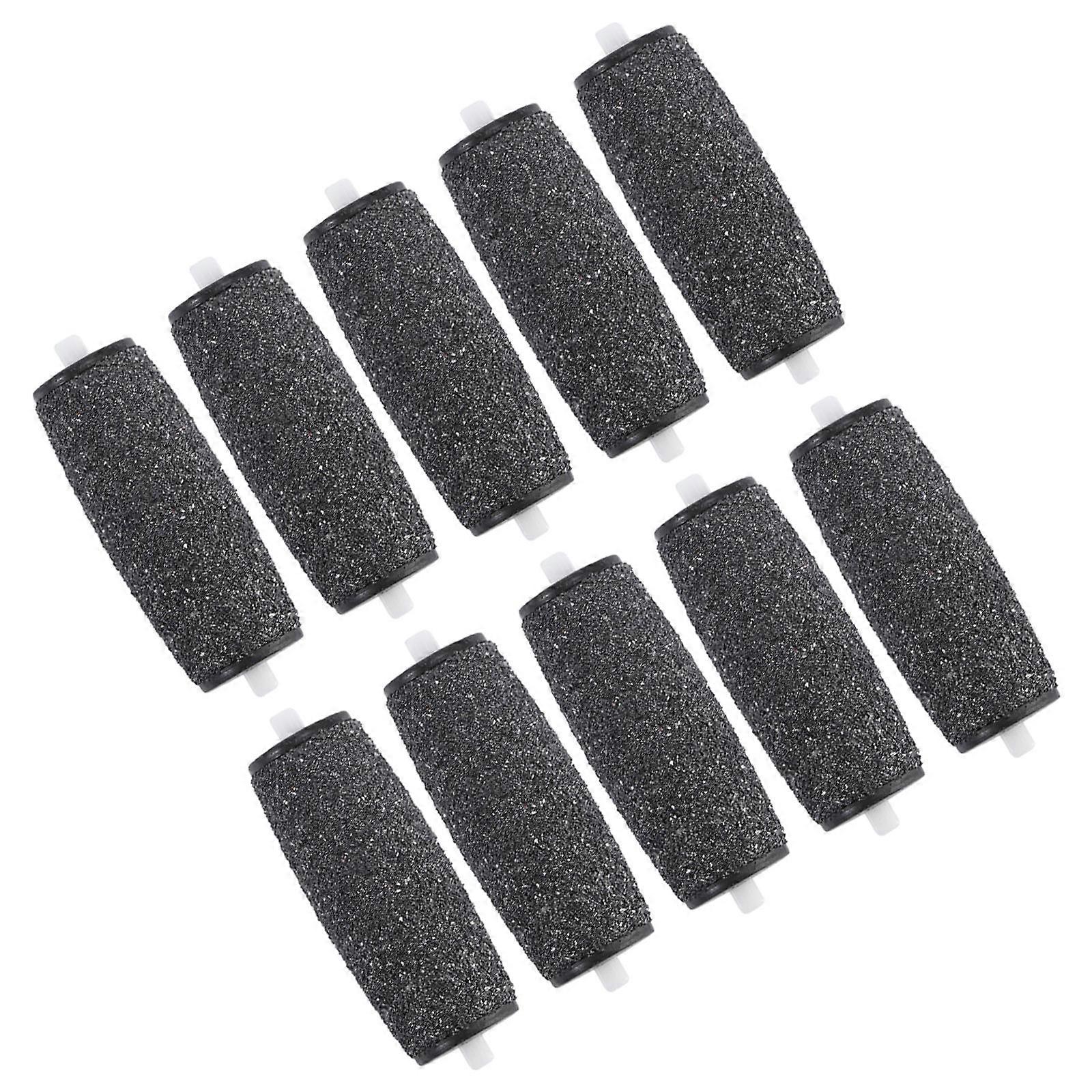 Electronic Foot File Heads Pedicure Replacement for 30Pcs Black Roller