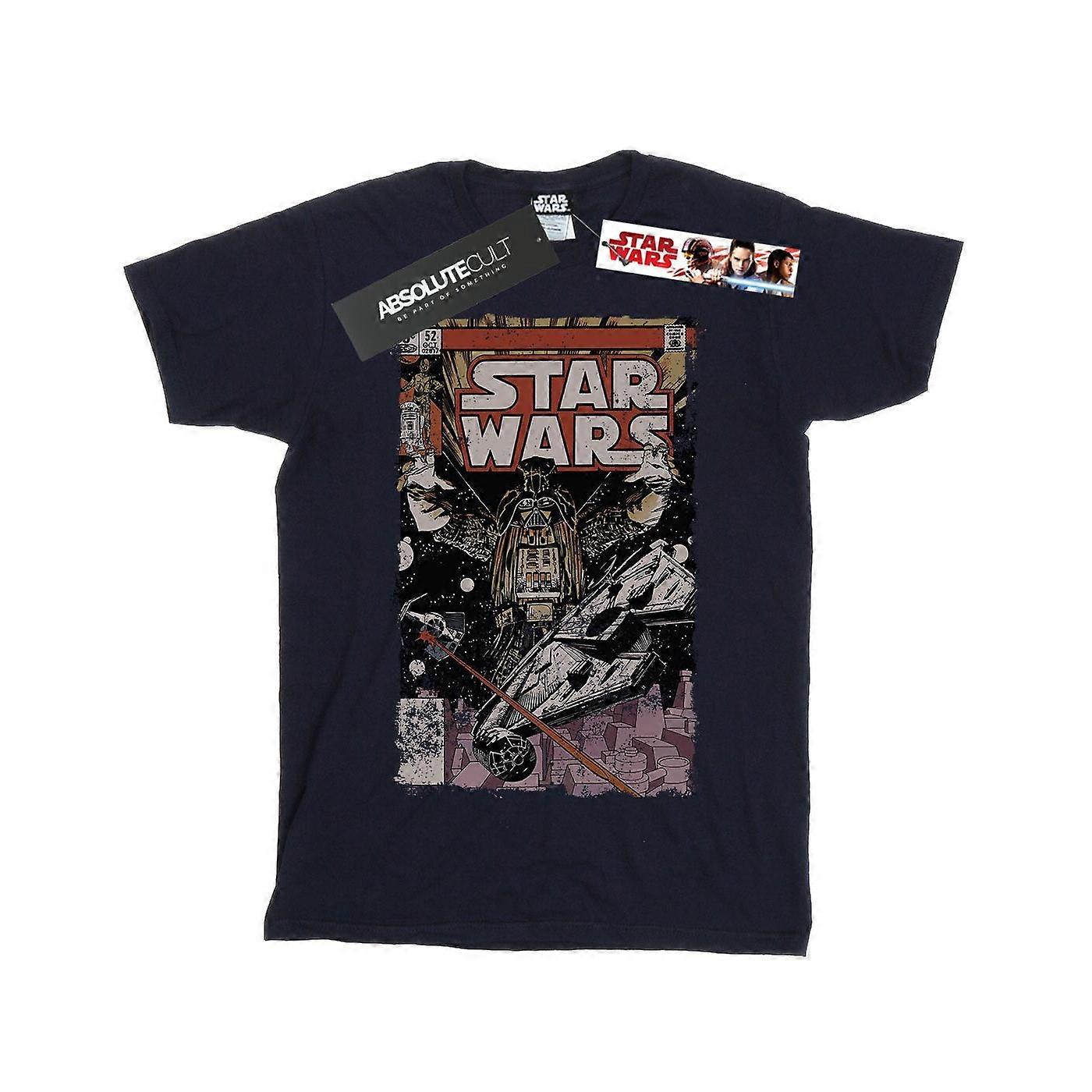 Star Wars Menns Millennium Falcon Comic T-skjorte