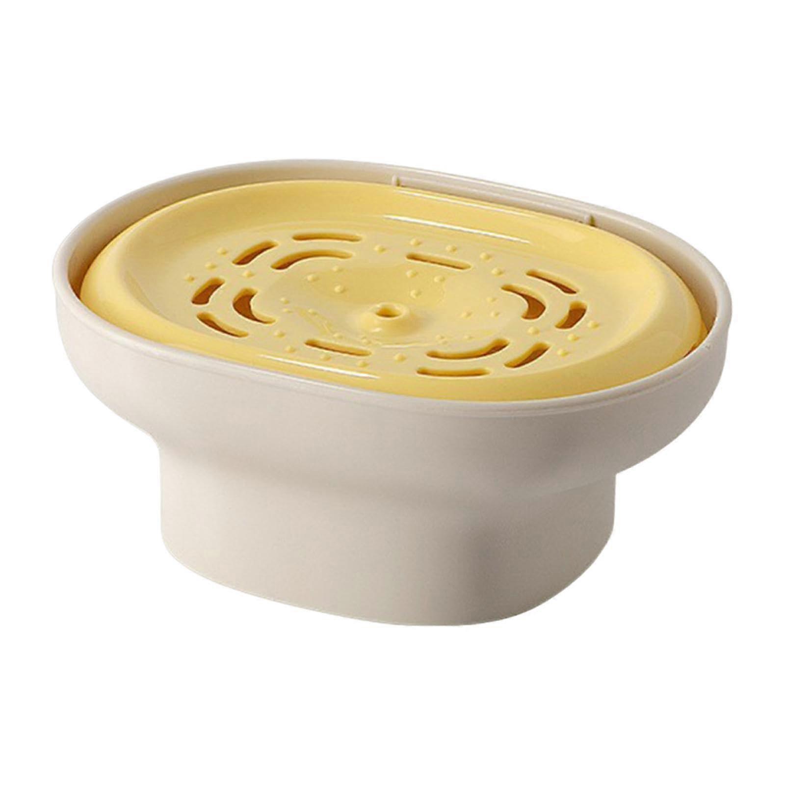 Dish Soap Dispenser with OneHand Measured Release, Countertop White Kitchen Soap Presser