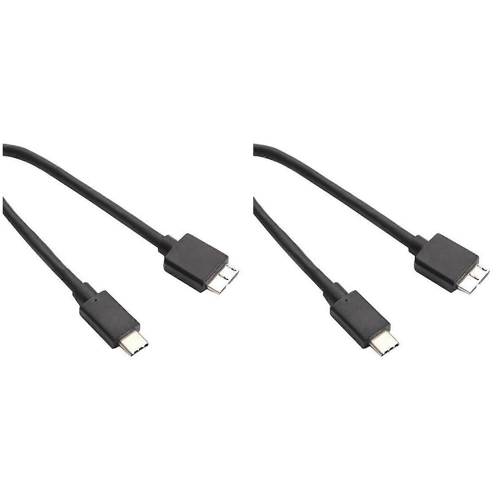 2X USB Type-C to Micro-B Convert Cable Data Cord for External HDD SSD Hard Disk Drive Camera Extend Wire