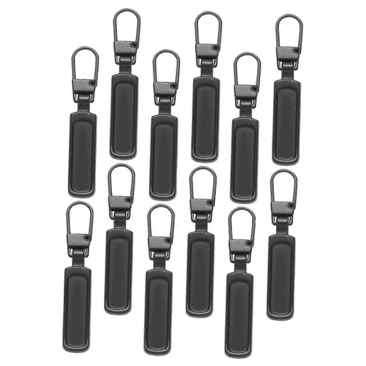 Zipper Pull Replacement Set 12pcs Durable Alloy Detachable Tabs for Jackets Bags Luggage